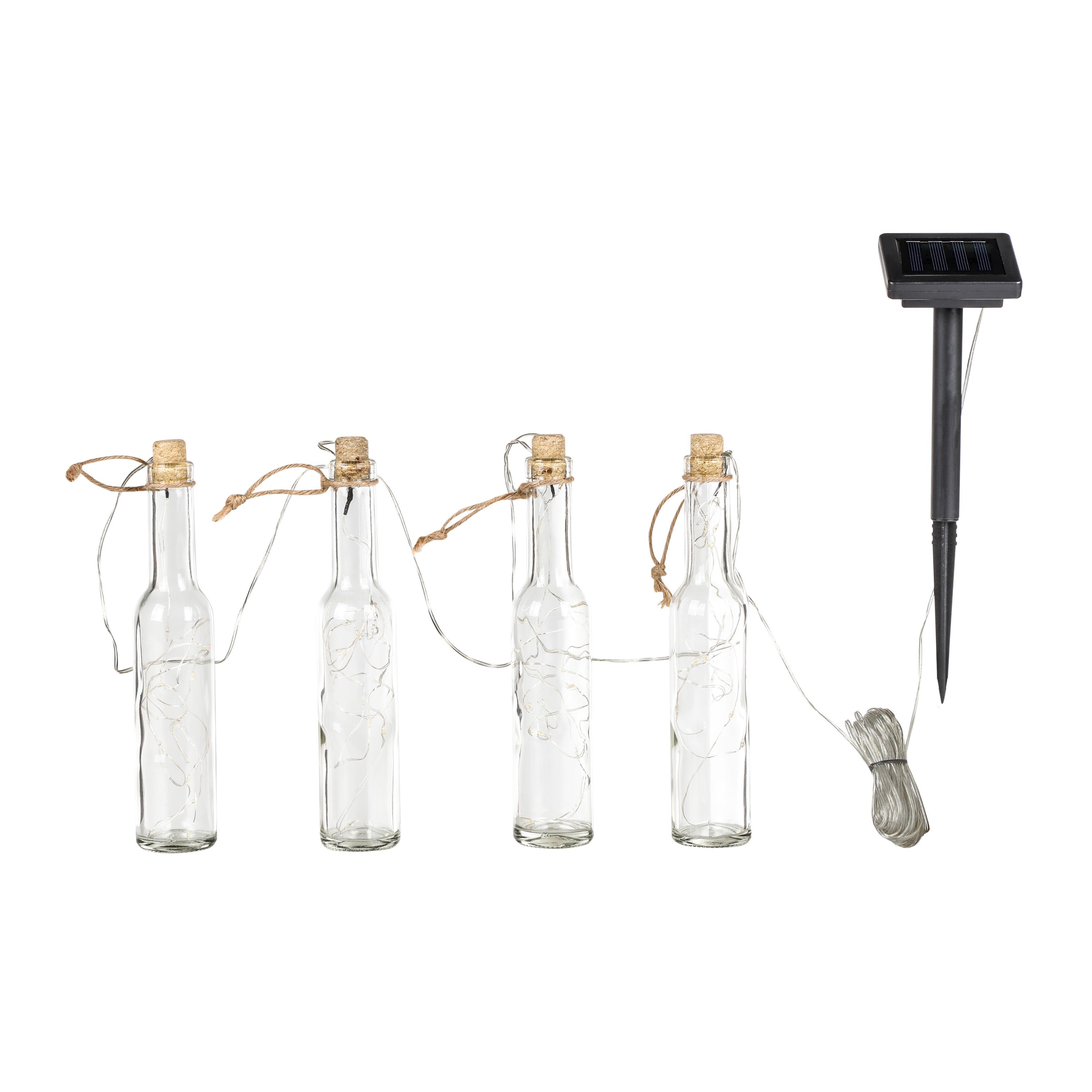Spetebo LED-Girlande LED Solar Flaschen Lichterkette günstig online kaufen