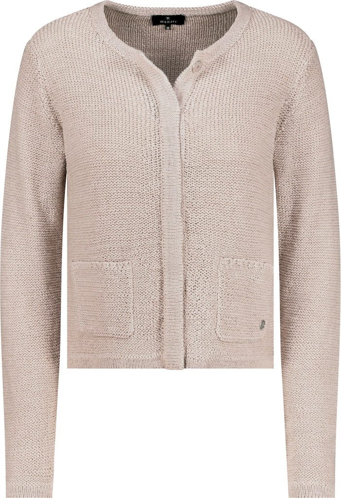 Monari Outdoorjacke Strickjacke aus Bändchengarn warm günstig online kaufen