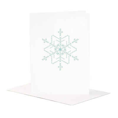 Bow & Hummingbird Grußkarte Grußkarte Schneeflocke (Umschlag in Weiß)