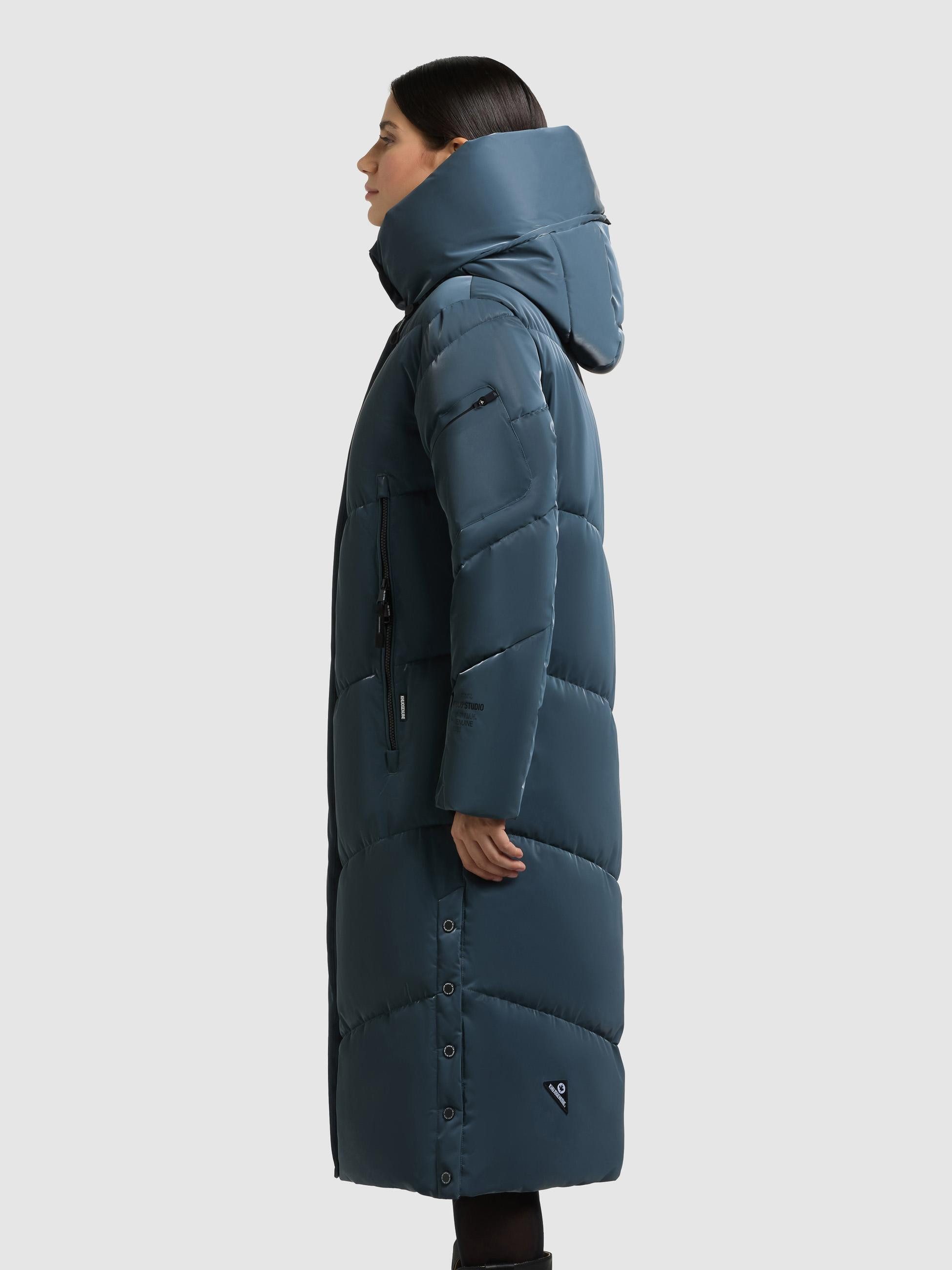 khujo Wintermantel Pulset Shiny Winter Steppmantel aus einem auffällig glänzendem Material