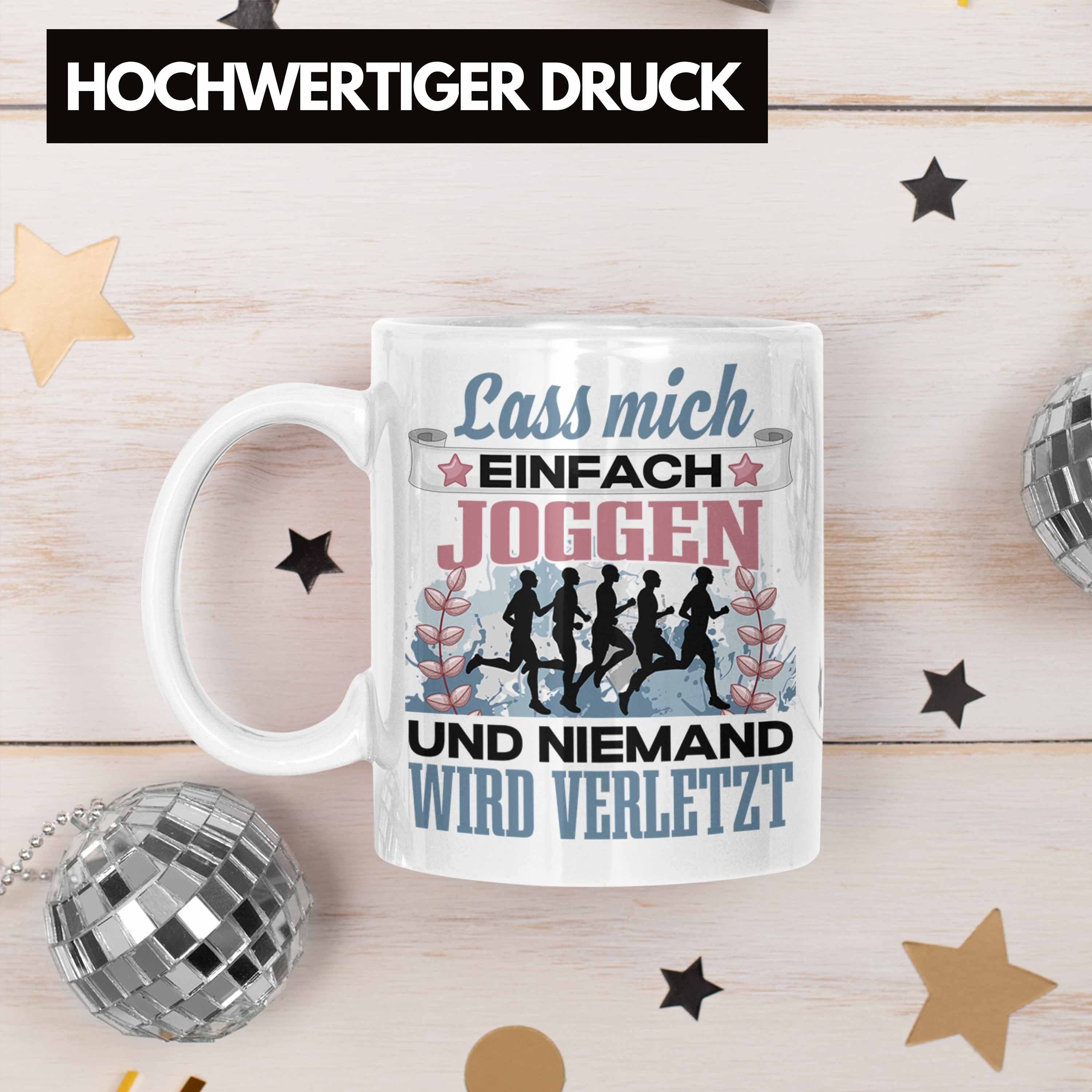 Tasse Tasse Laufen Trendation Spruch Trendation Joggen Geschenkidee Lass - Weiss Mic Geschenk