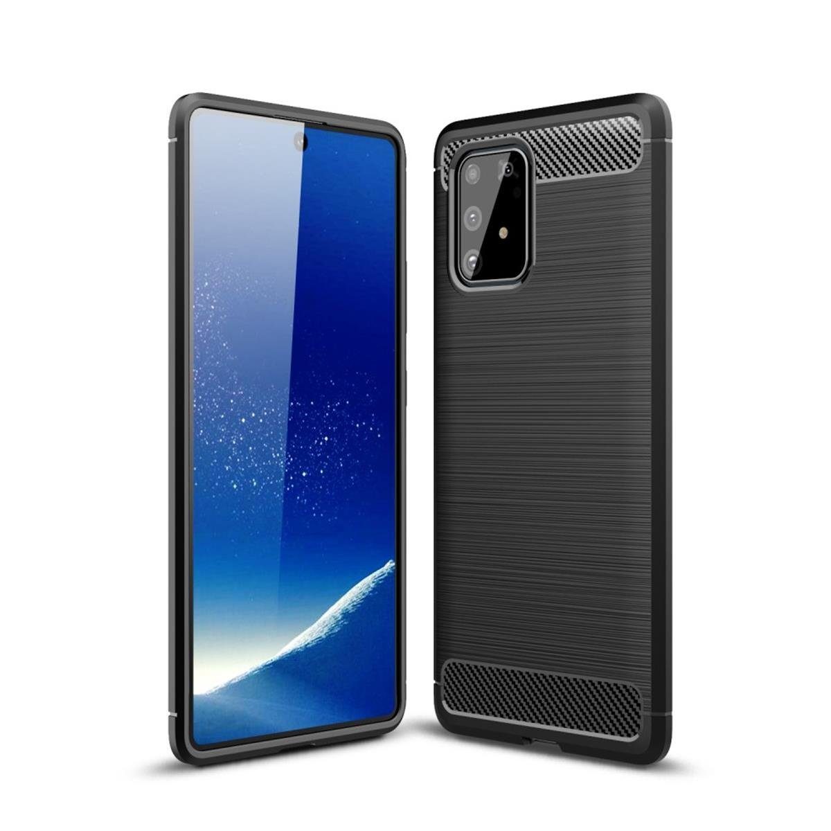 CoverKingz Handyhülle Hülle für Samsung Galaxy S10 Lite Handyhülle Silikon  Case Cover 17,02 cm (6,7 Zoll), Handyhülle Bumper Silikoncover Softcase  Carbonfarben