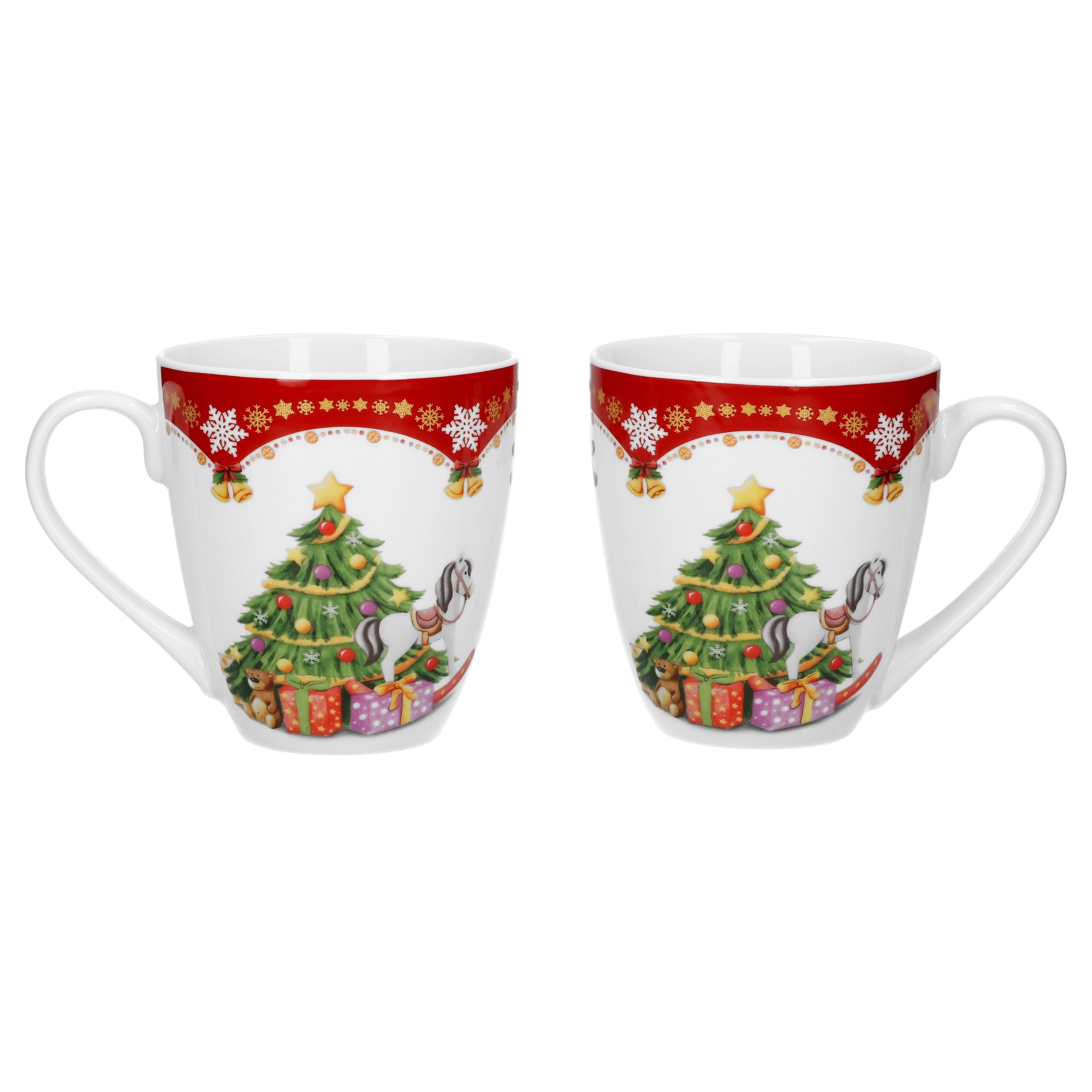 Becher 2er Set Kaffeebecher Weihnachtszauber 53cl Weihnachten Kaffeetassen
