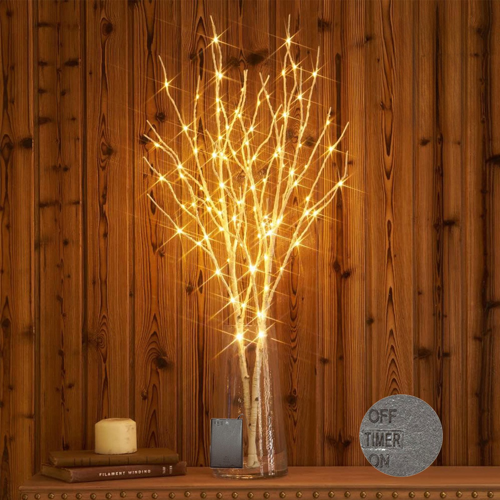 MUPOO LED-Leuchtzweig LED Leuchtzweig LED-Dekolicht Batteriebetrieben günstig online kaufen