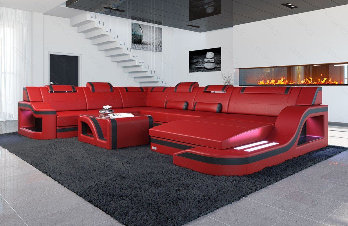 Sofa Dreams Wohnlandschaft XXL Ledersofa Palermo günstig online kaufen