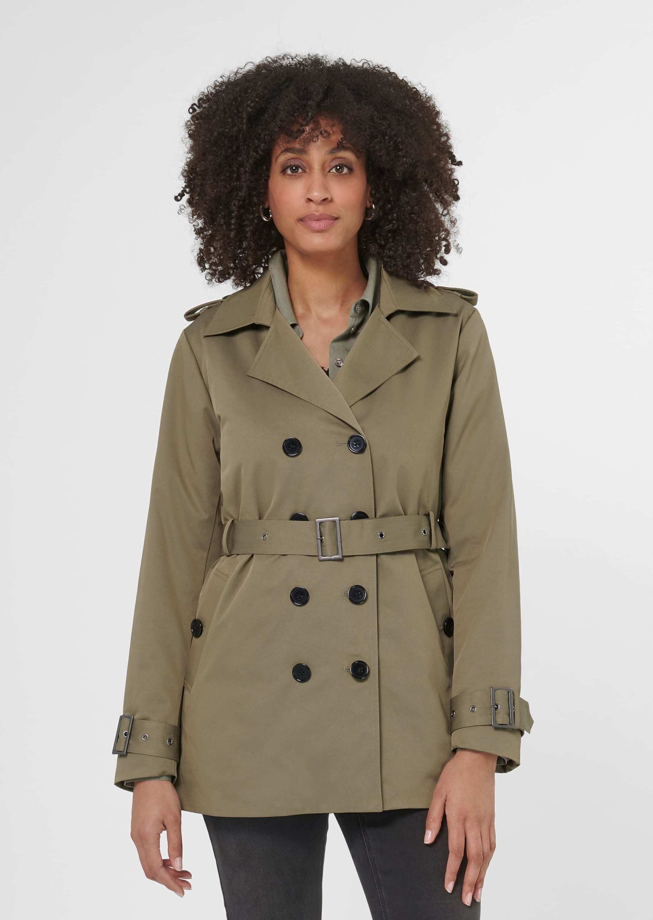 MADELEINE Trenchcoat Zweireihige Trench-Jacke mit Steppfutter