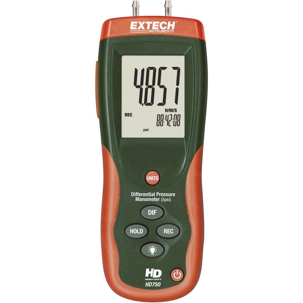 Luftdruckmessgerät Extech HD750 Druck-Messgerät Luftdruck 0 - 0.3447 bar