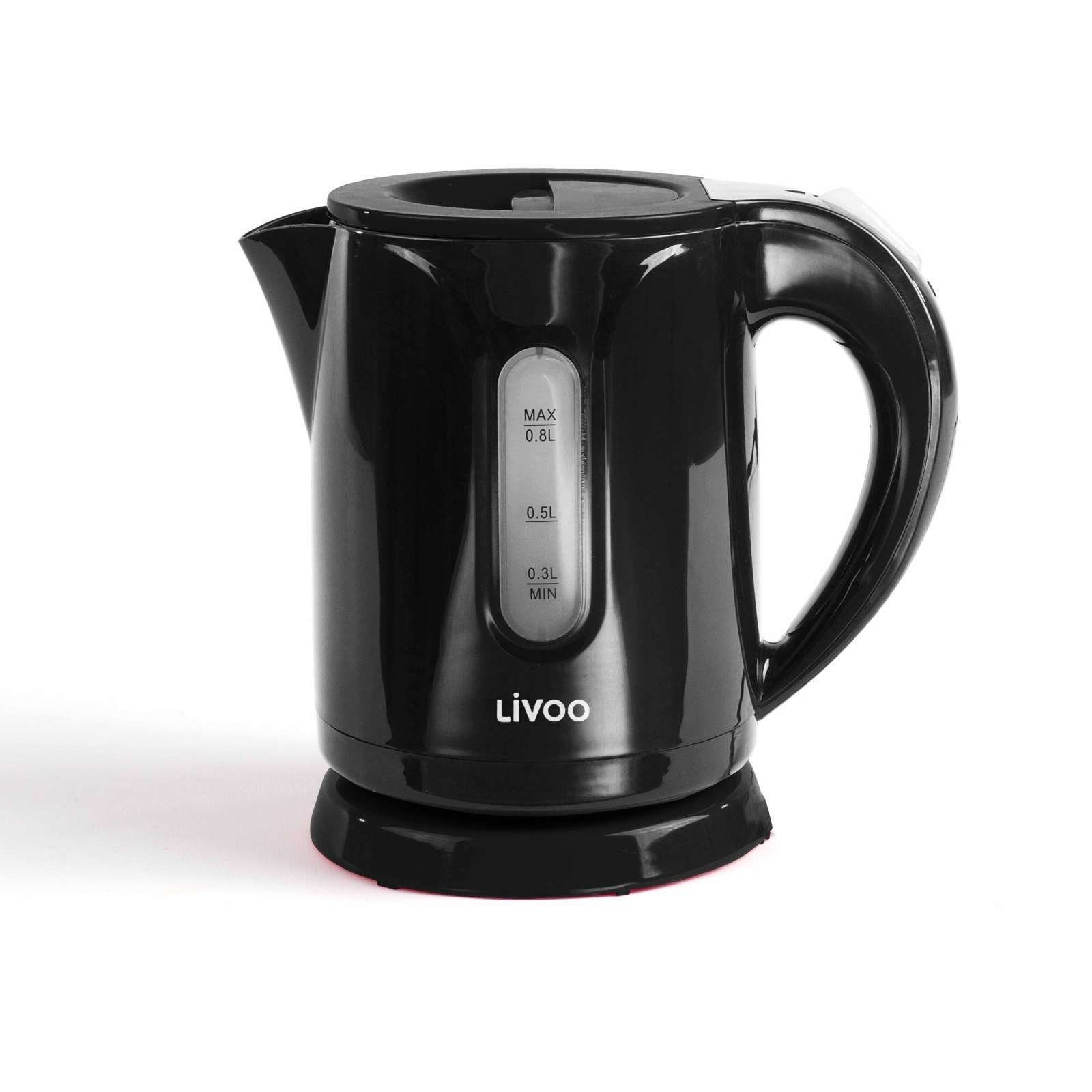LIVOO Wasserkocher LIVOO Mini-Wasserkocher 0,8 Liter 1100 Watt Füllstandsanzeige DOD114N