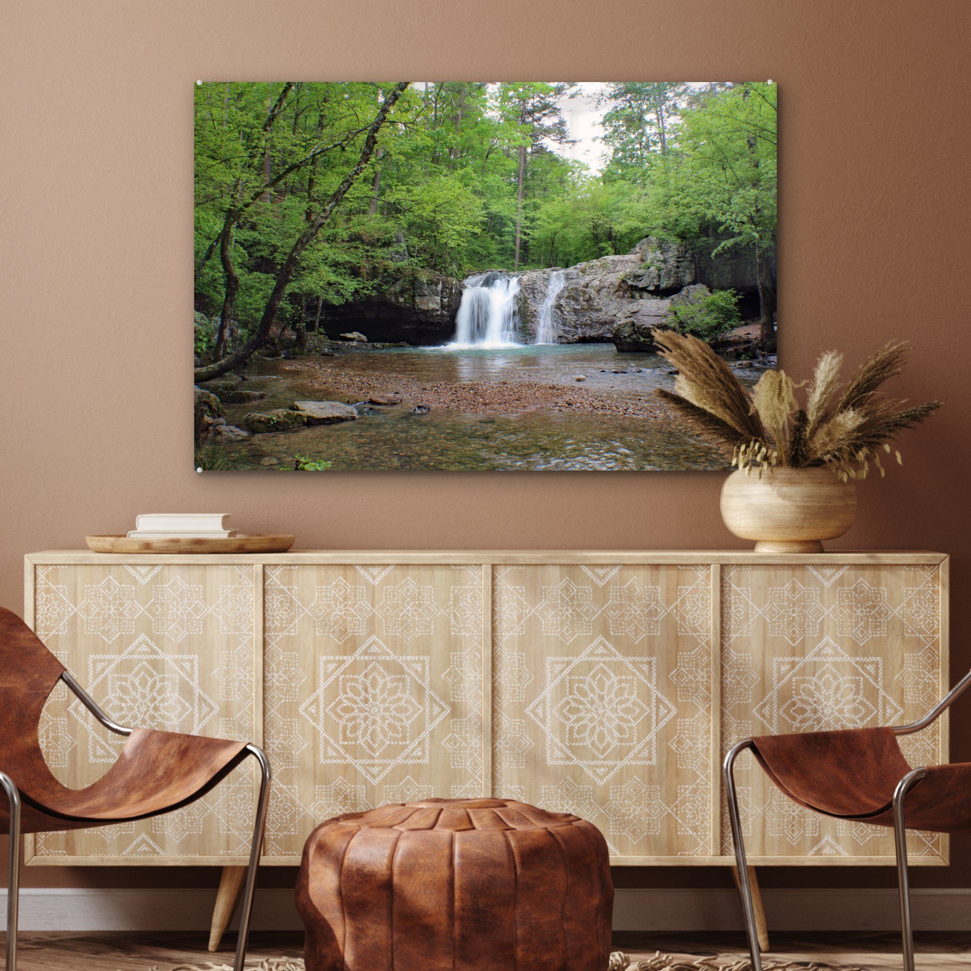 Arkansas, in Acrylglasbild Acrylglasbilder & (1 MuchoWow St), Schlafzimmer Wasserfall Wohnzimmer