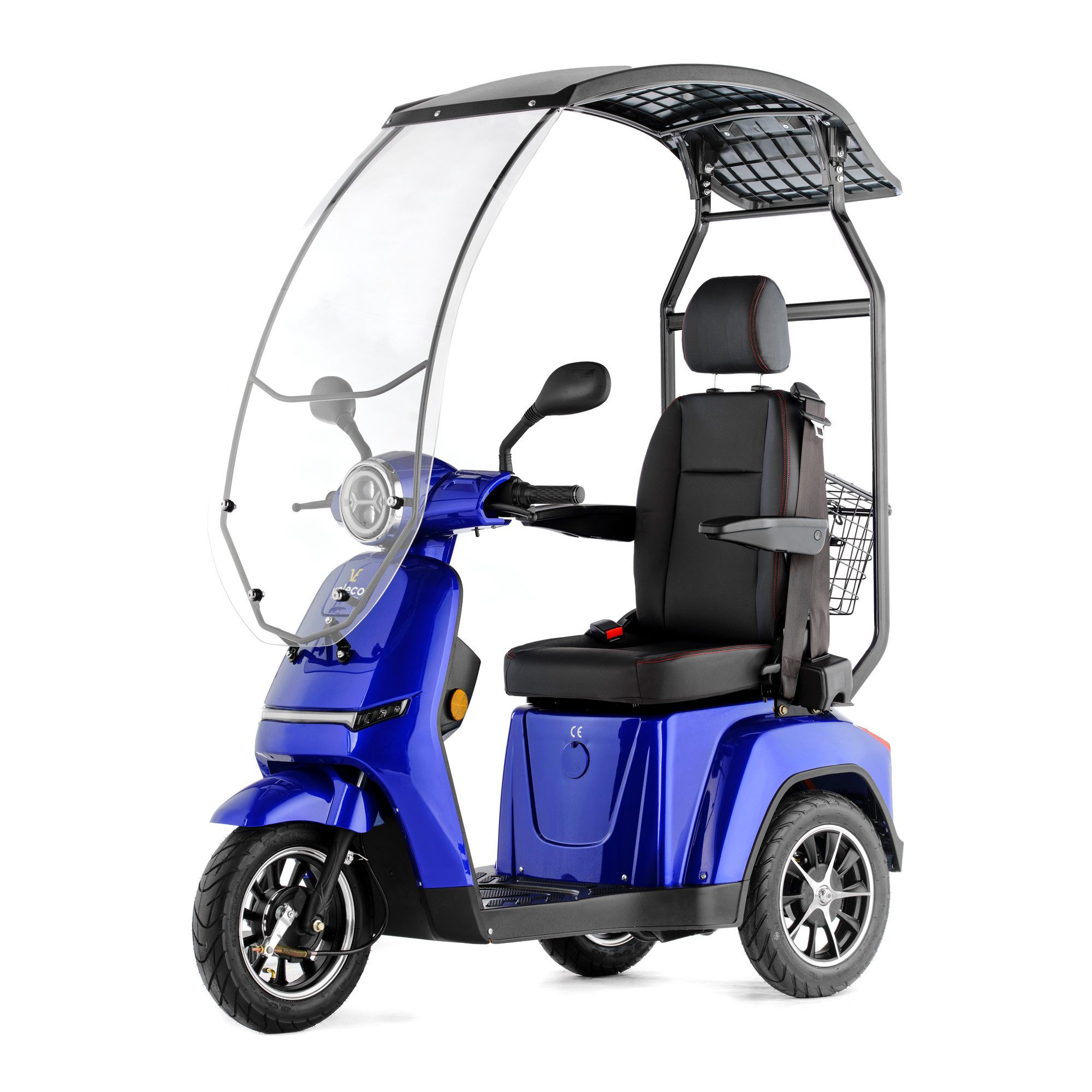 Veleco Elektromobil Turris mit Kapitänssitz und Dach - 800W - Senionenmobil - 3-Rad, 800,00 W, 12,00 km/h, Kapitänssitz mit hoher Rückenlehne - Dach mit Windschutzscheibe