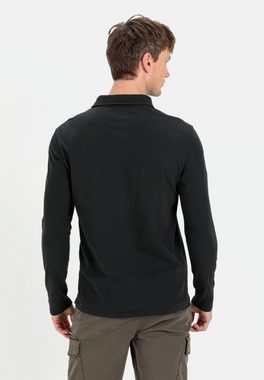 camel active Langarm-Poloshirt aus zertifiziertem Organic Cotton