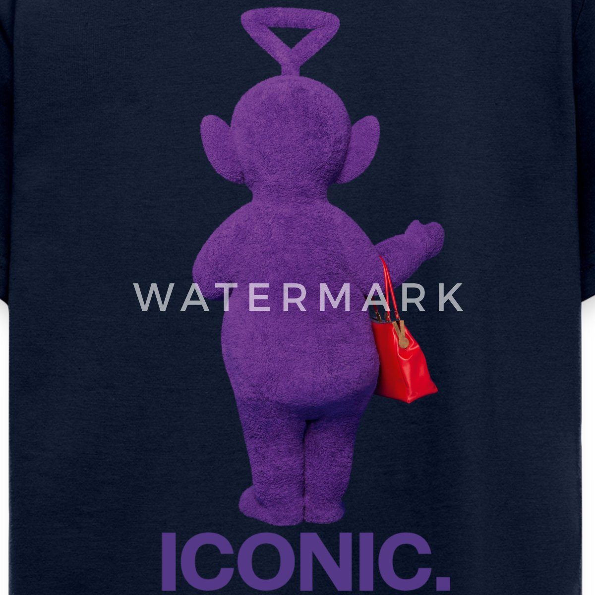 Spreadshirt T-Shirt Teletubbies Iconic-Design Tinky Winky & Handtasche Kinder T-Shirt (1-tlg)