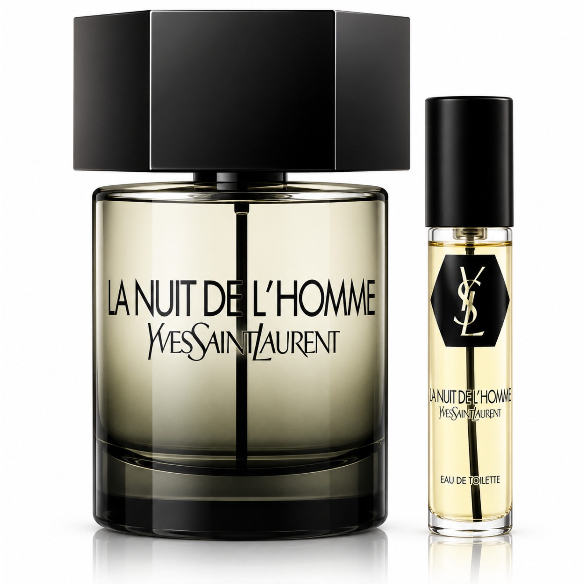 YVES SAINT LAURENT Duft-Set La Nuit de L’Homme EdT 100 ml inkl. 10 ml Reisegröße, 2-tlg., Originalduft mit praktischer 10-ml-Reisegröße – insgesamt 110 ml