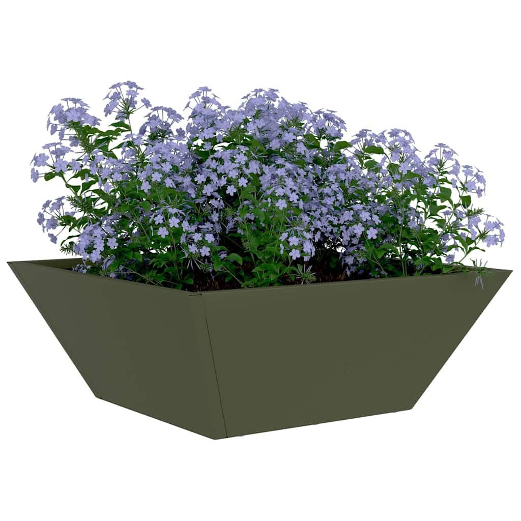 vidaXL Blumentopf Garten Schüssel Pflanzer Olivgrün günstig online kaufen