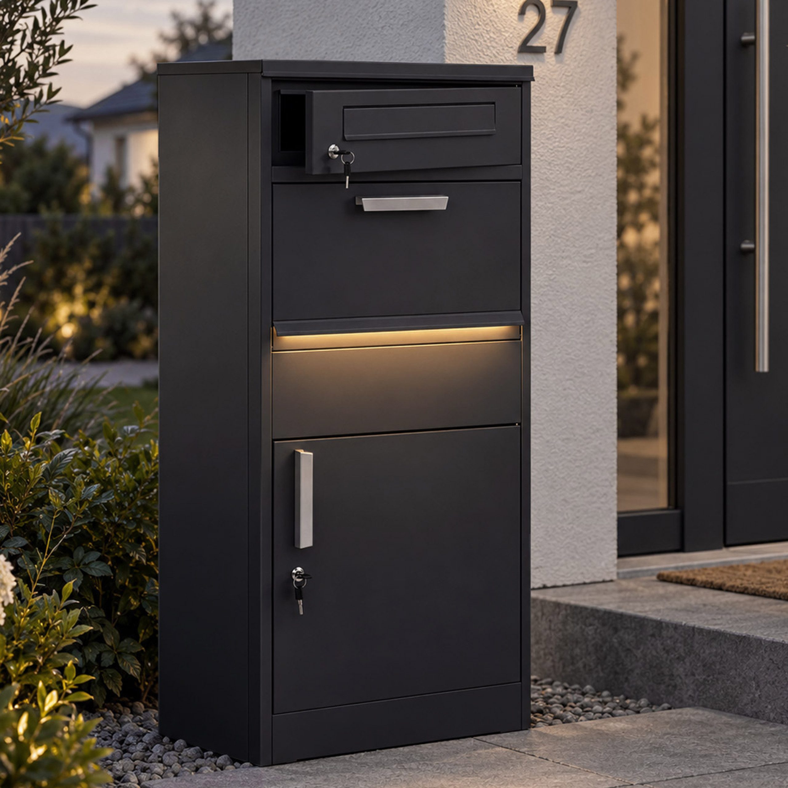 MCW Paketbriefkasten MCW-R36 (1-St), Mit Briefschlitz