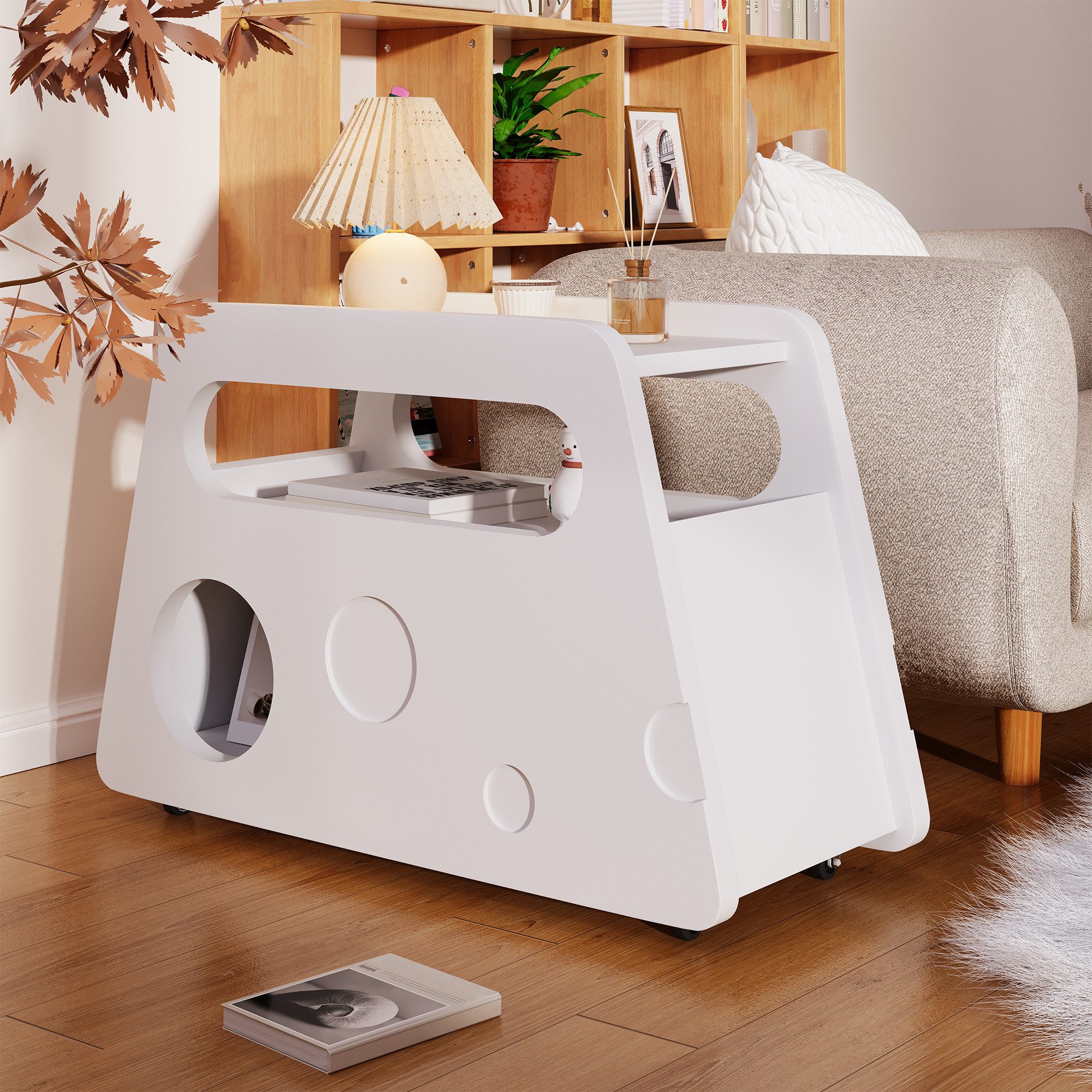 HAUSS SPOLE Couchtisch Beistelltisch mit Rollen, abgerundetem Design für Wo günstig online kaufen