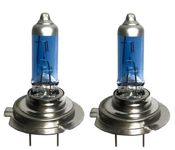 XEMARK KFZ-Ersatzleuchte H7 Xenon Optik Lampe Abblendlicht, 55W 12V, 2 Stück, H7, 2 St., Xenon Optik, Blauer Glaskolben, Weißeres Licht