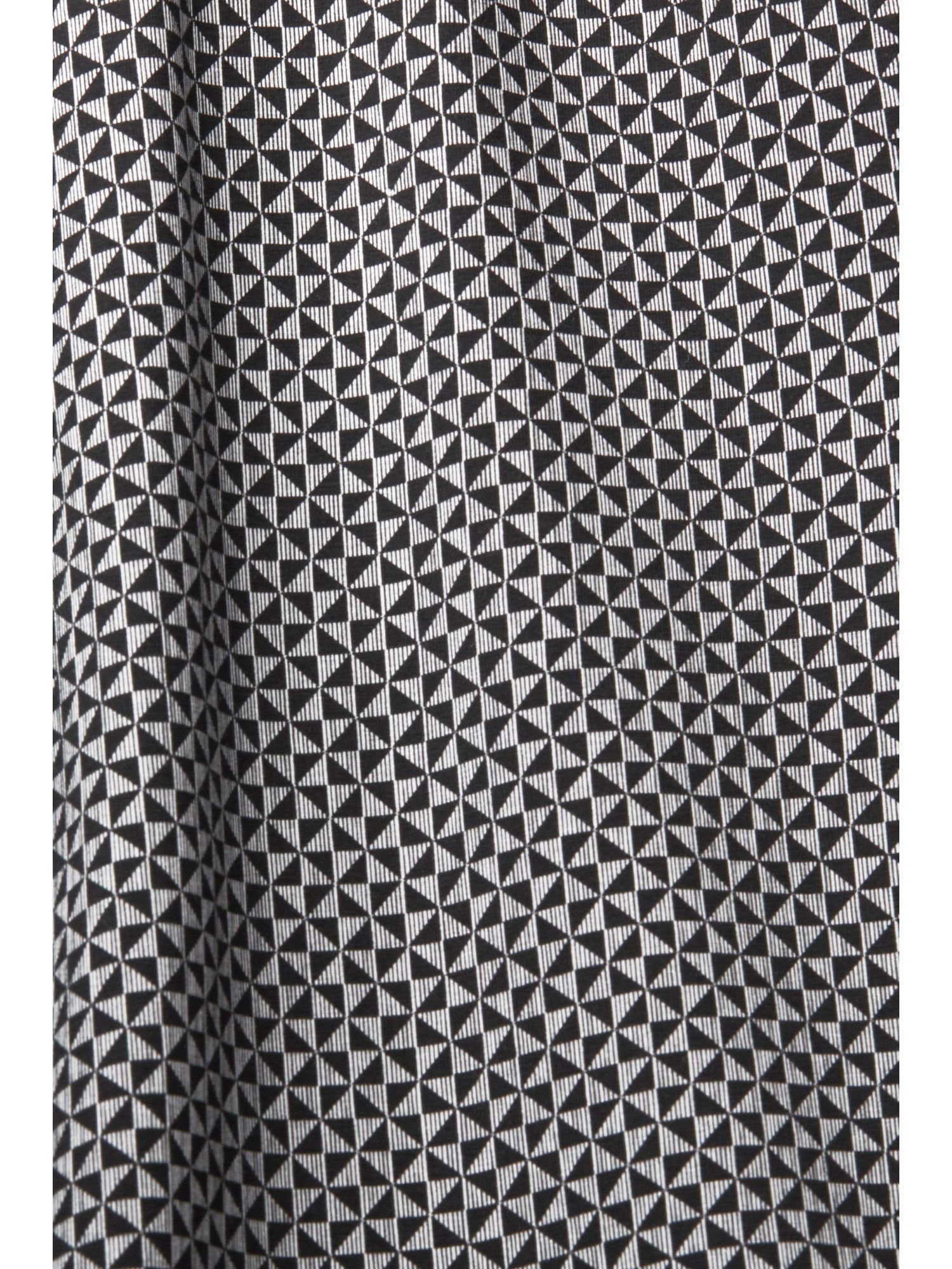 Esprit Schlafhose Jersey-Hose Print mit und BLACK Spitze