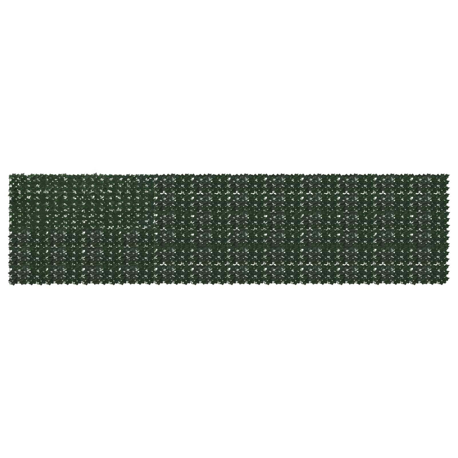 vidaXL Balkonsichtschutz Balkonsichtschutz mit Blättern Dunkelgrün 600 x 150 cm (1-St)