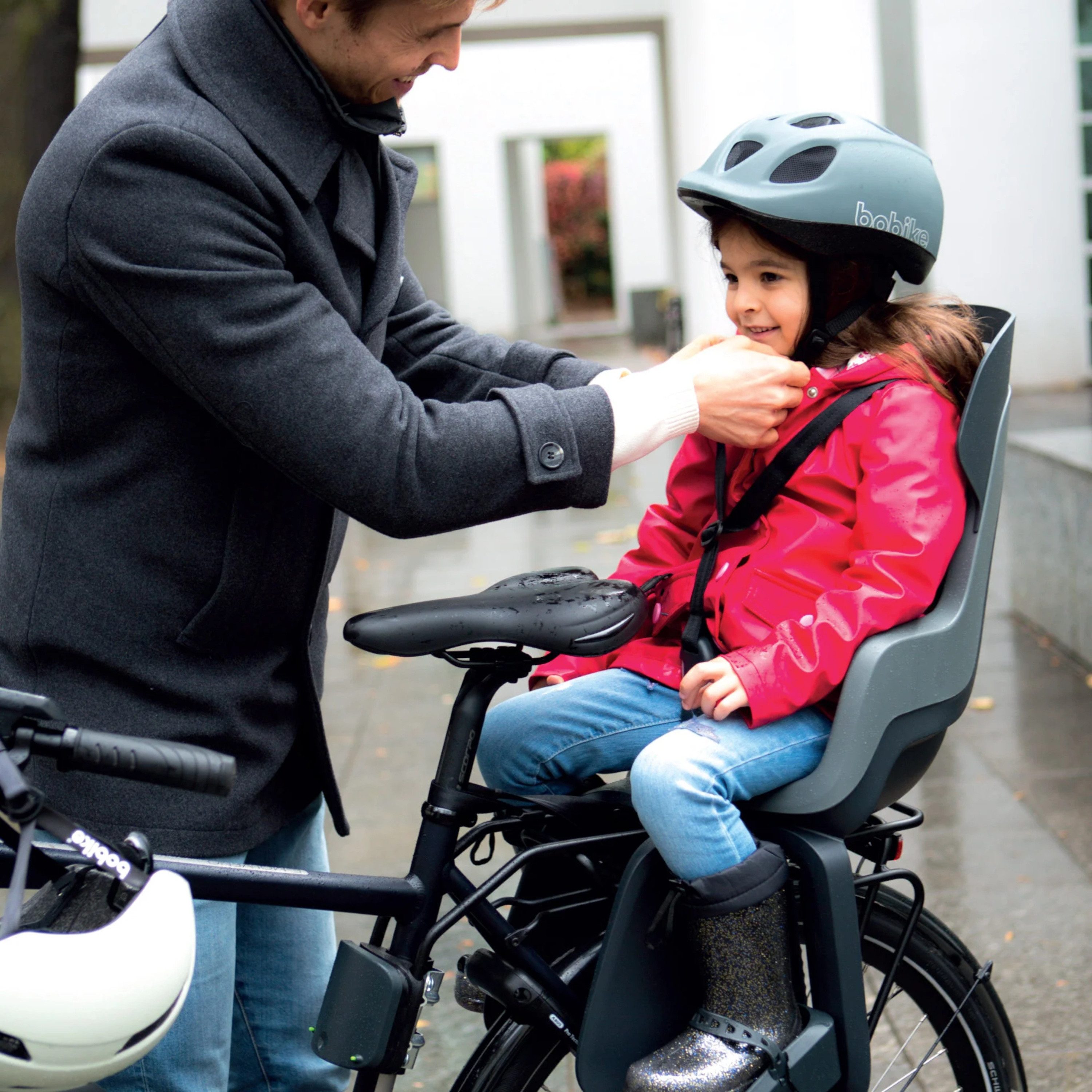 Bobike Fahrradkindersitz GO Maxi RS Kindersitz mit Rahmenbefestigung und Schlaffunktion