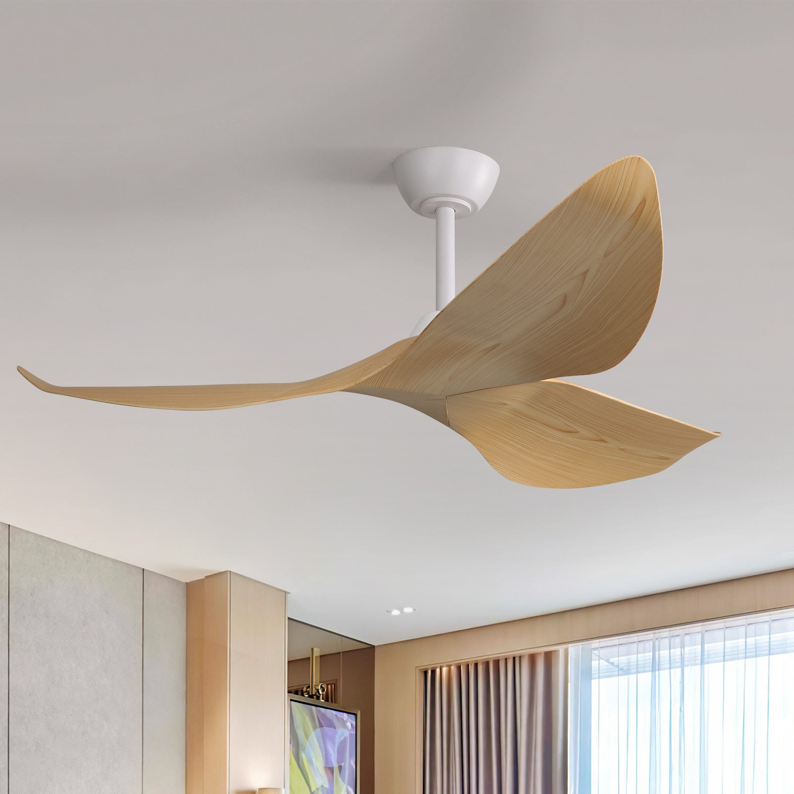 Sofucor Deckenventilator ohne Licht, mit Fernbedienung, 3 ABS-Flügel, DC, 1 günstig online kaufen