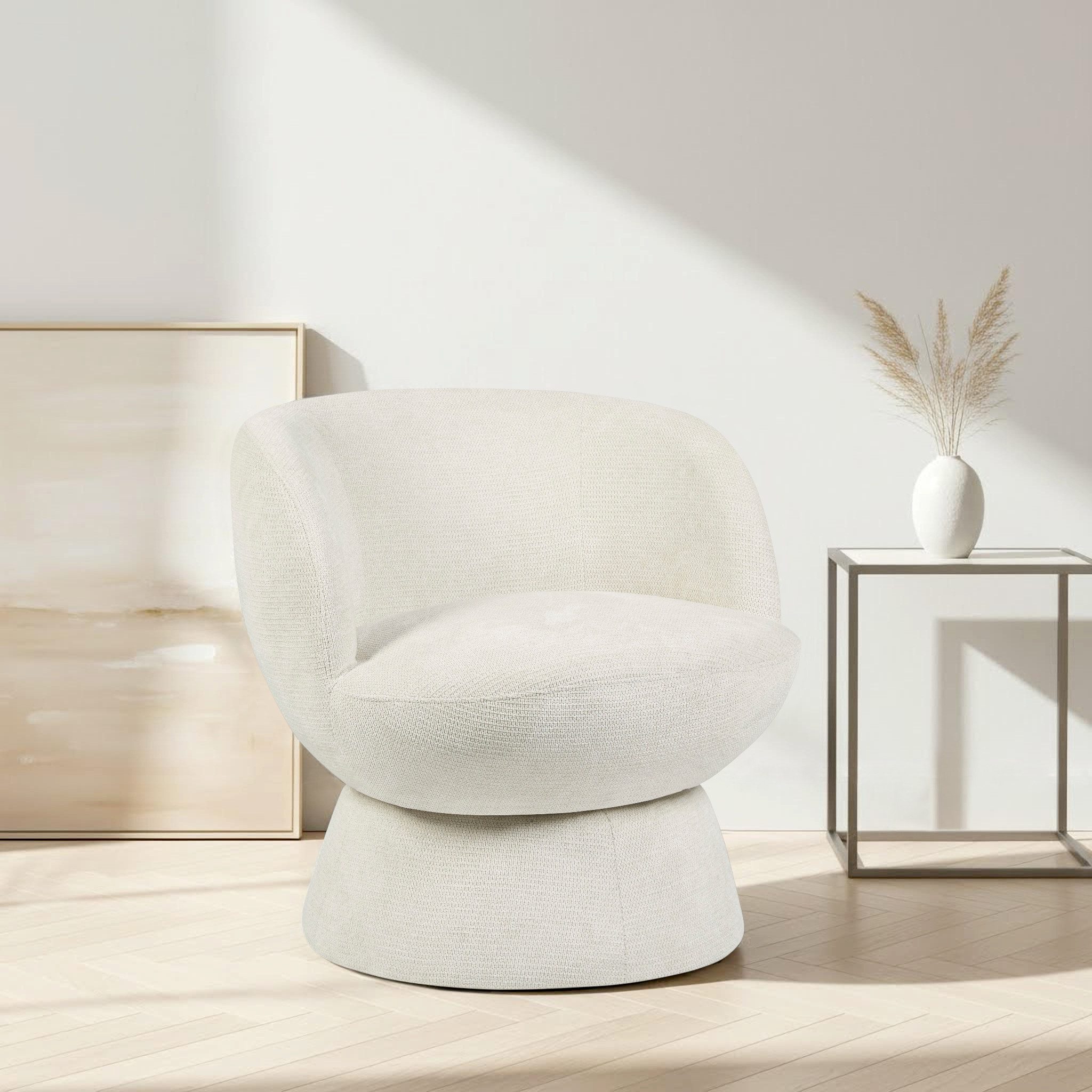 OTTO home Drehsessel ZAZZA Lese-Sessel, TV-Sessel, Loungesessel, 360° drehbar, feiner Struktur-Bezug