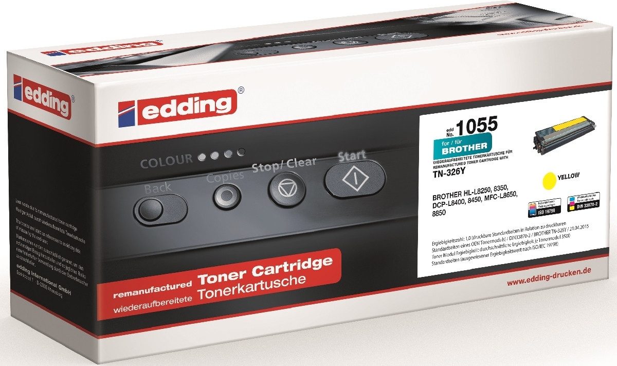 edding Tonerpatrone Tonerkartusche kompatibel mit Brother TN-326Y yellow