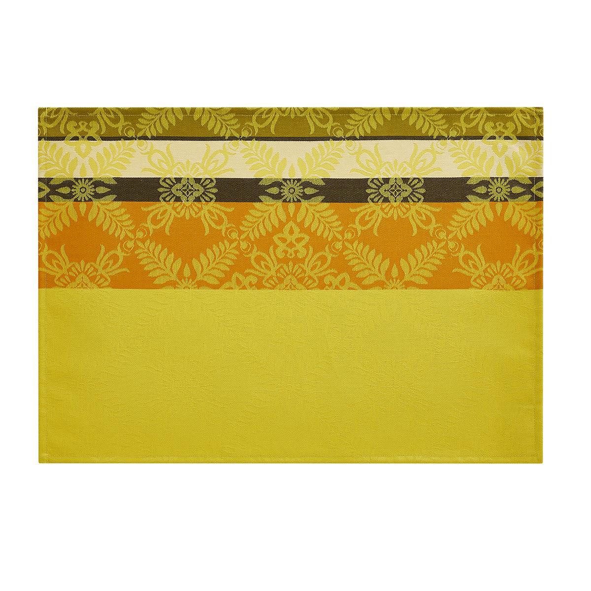 Le Jacquard Francais Platzset Beschichtete Tischsets (2x Set) Mumbai Safran 36x50 cm, (Set, 2-St), beschichtet