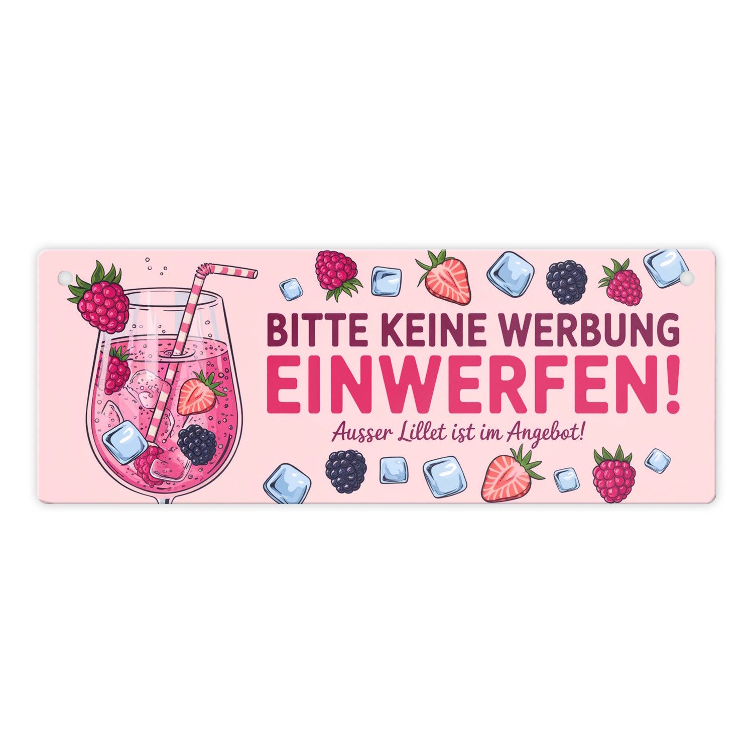 Metallschild Bitte keine Werbung einwerfen Metallschild - ausser Lillet im Angebot