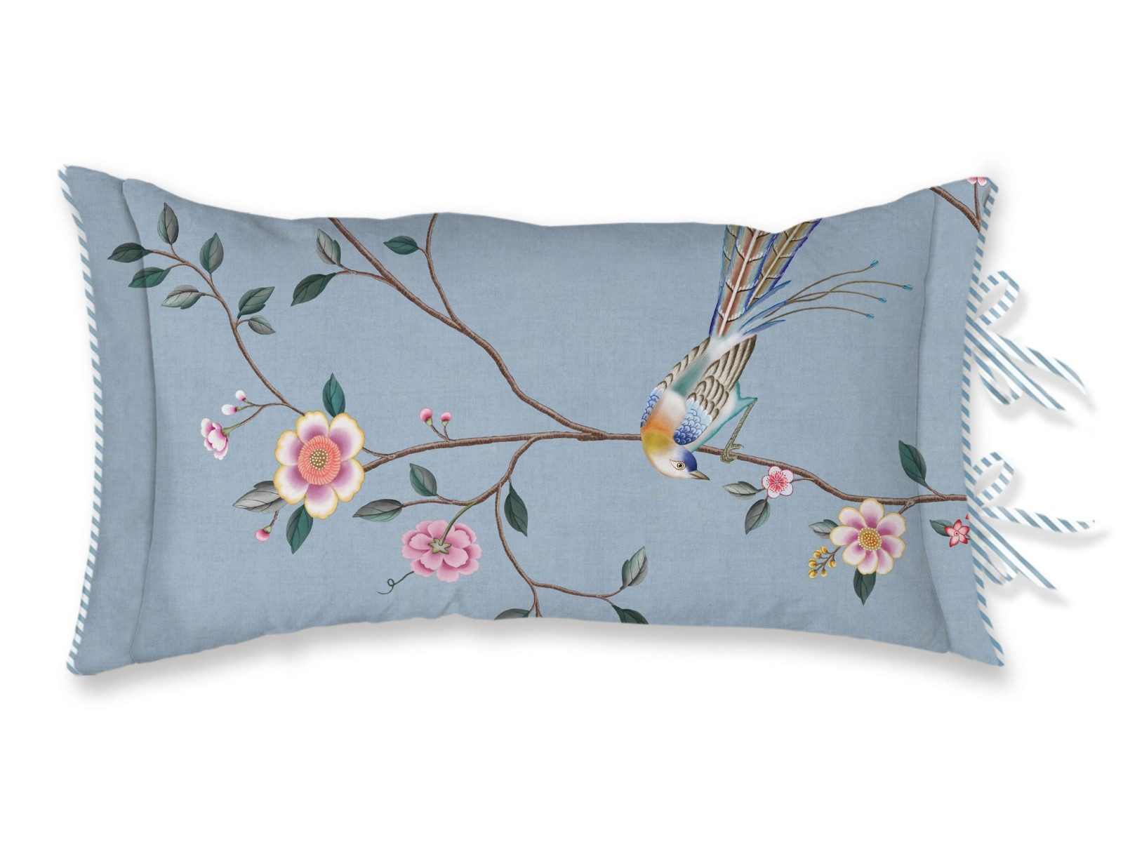 PiP Studio Dekokissen Bamboo Blossom Kissen blau 35x60cm (1 Stück)