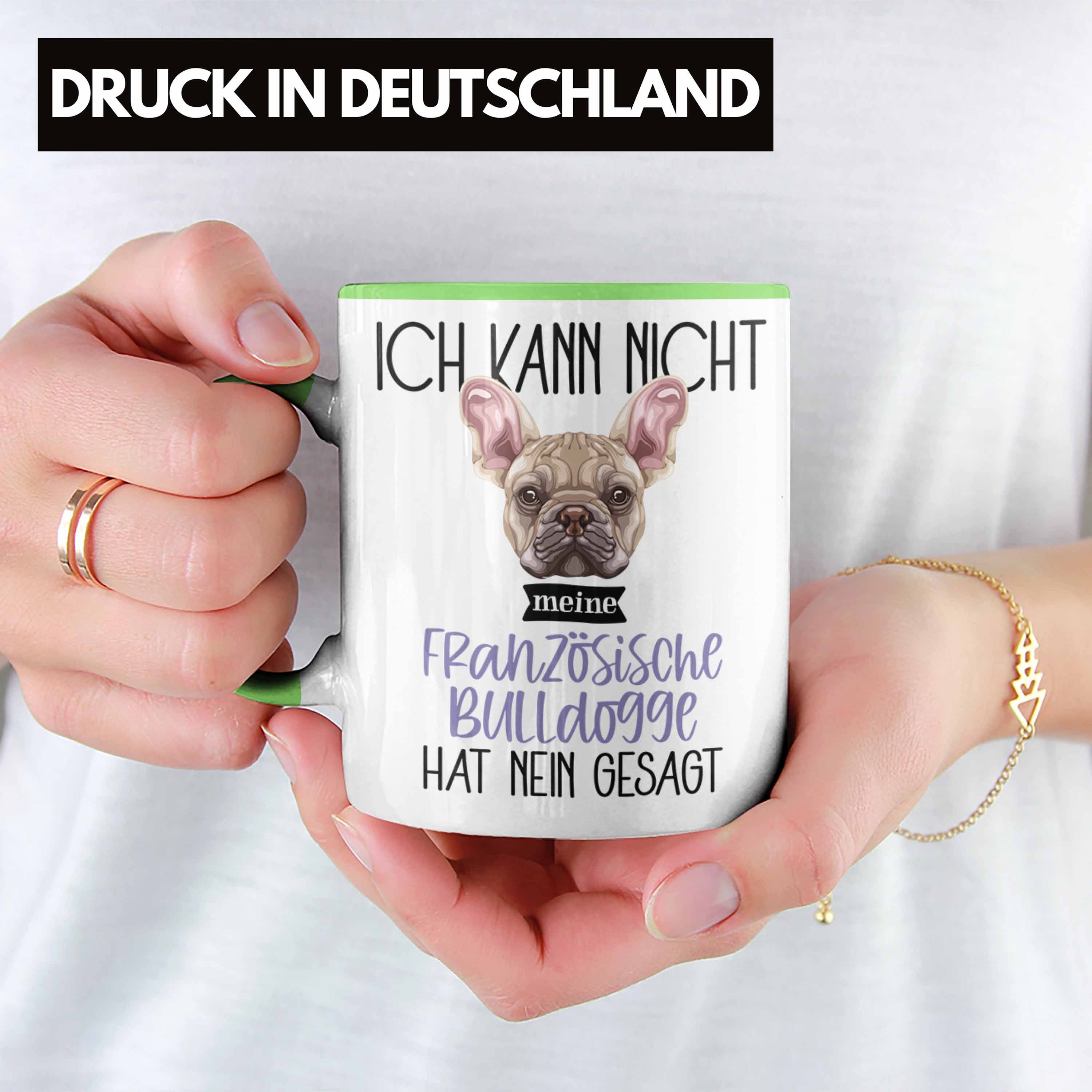 Spruch Besitzer Geschenk Lustiger Tasse Tasse Trendation Geschen Grün Bulldogge Französische