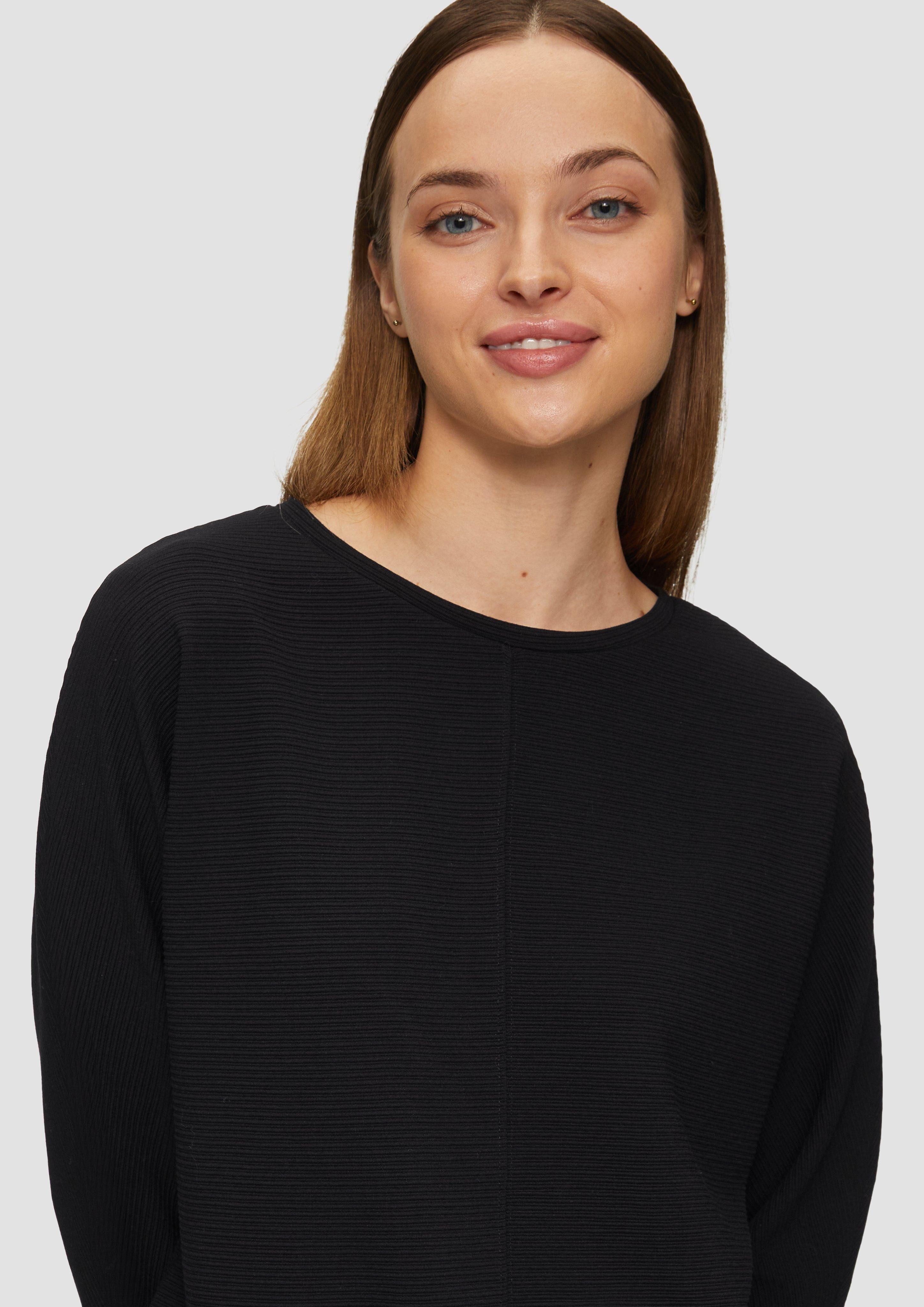 s.Oliver Sweatshirt Strukturiertes Sweatshirt mit Fledermausarm günstig online kaufen