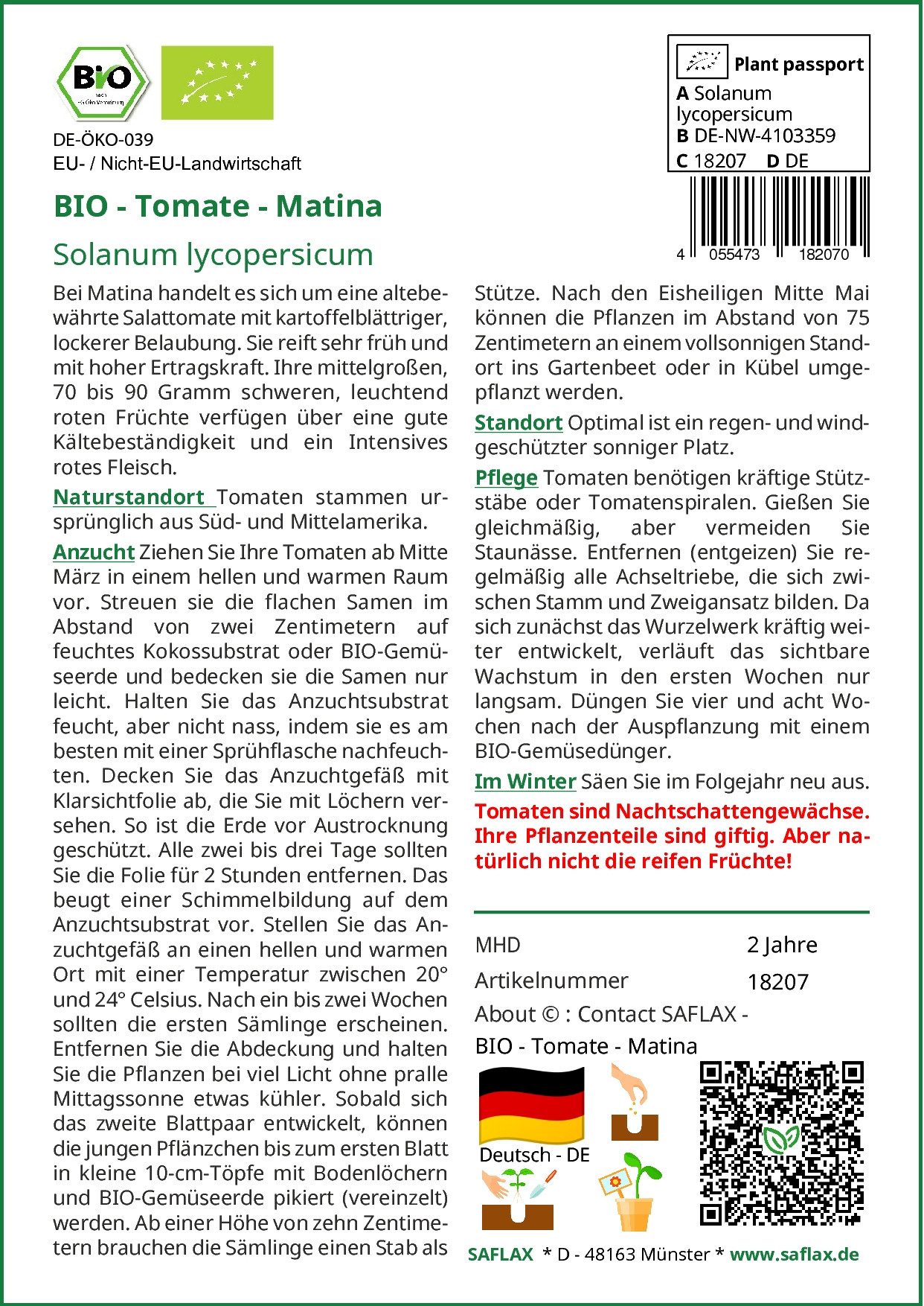 SAFLAX Gemüsesamen SAFLAX - Samen - günstig online kaufen