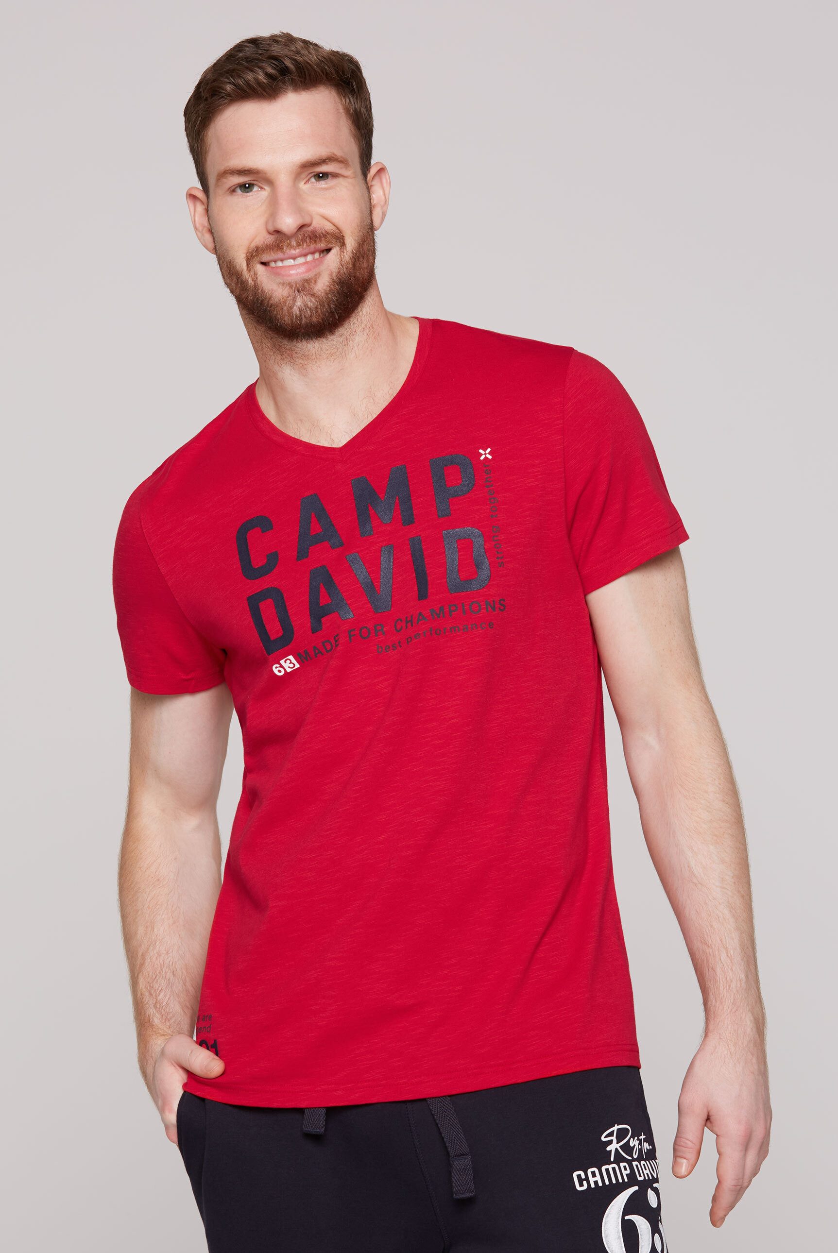CAMP DAVID V-Shirt, mit maskulinem V-Ausschnitt günstig online kaufen