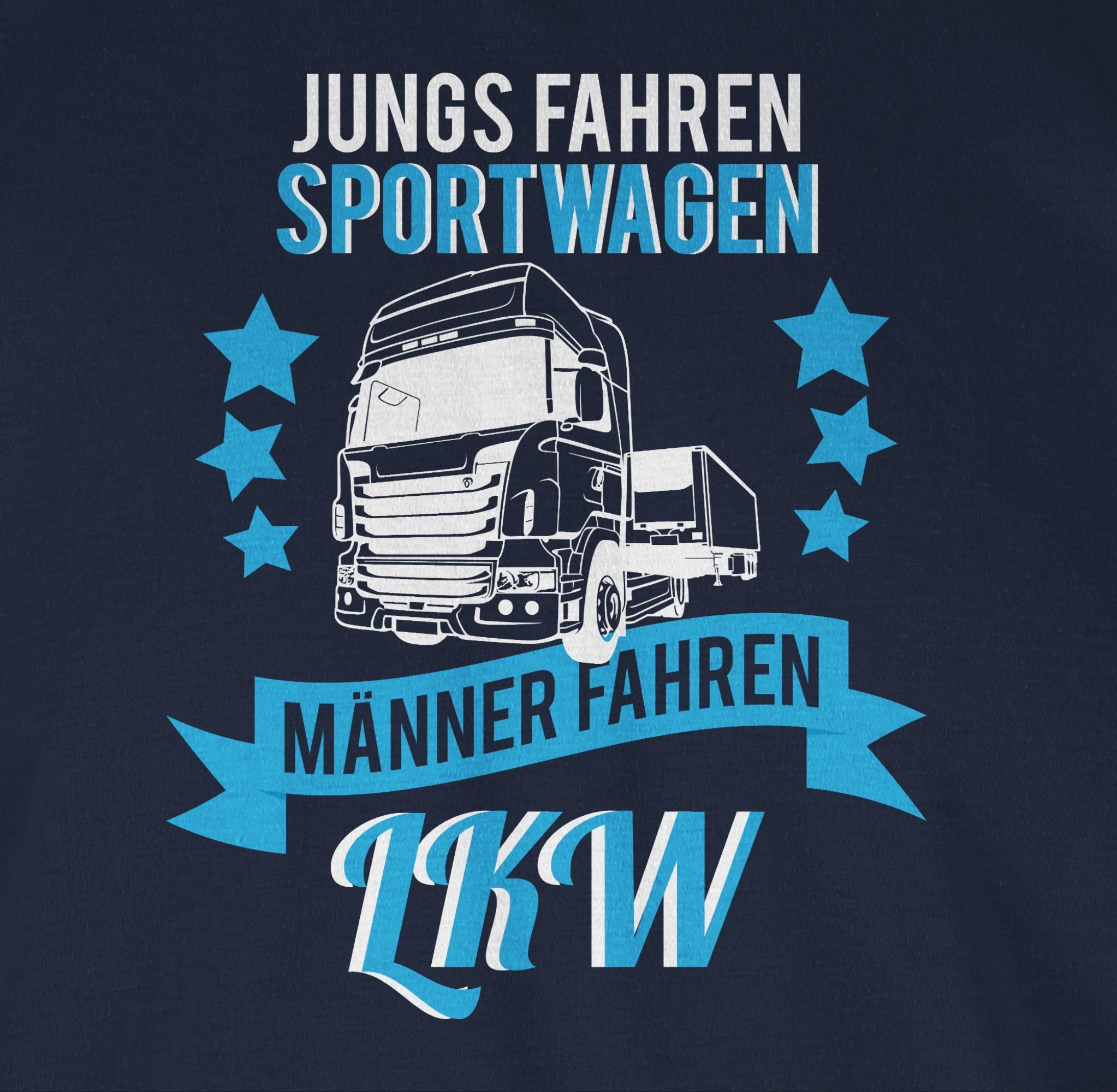 02 Jungs Geschenke LKW T-Shirt Fahrer fahren Blau Männer LKW Navy echte Sportwagen Shirtracer