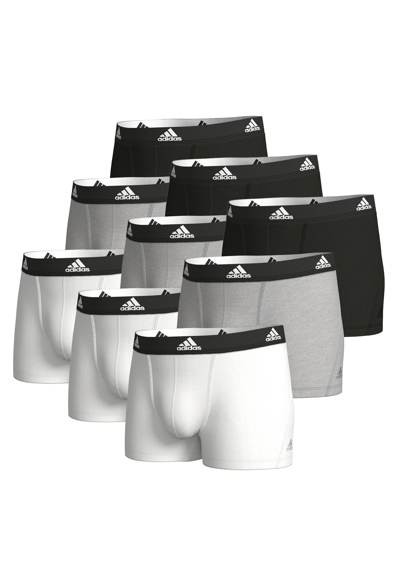 adidas Performance Boxershorts TRUNK (9PK) (Packung, 9-St., 9er-Pack) Black / White / Grey