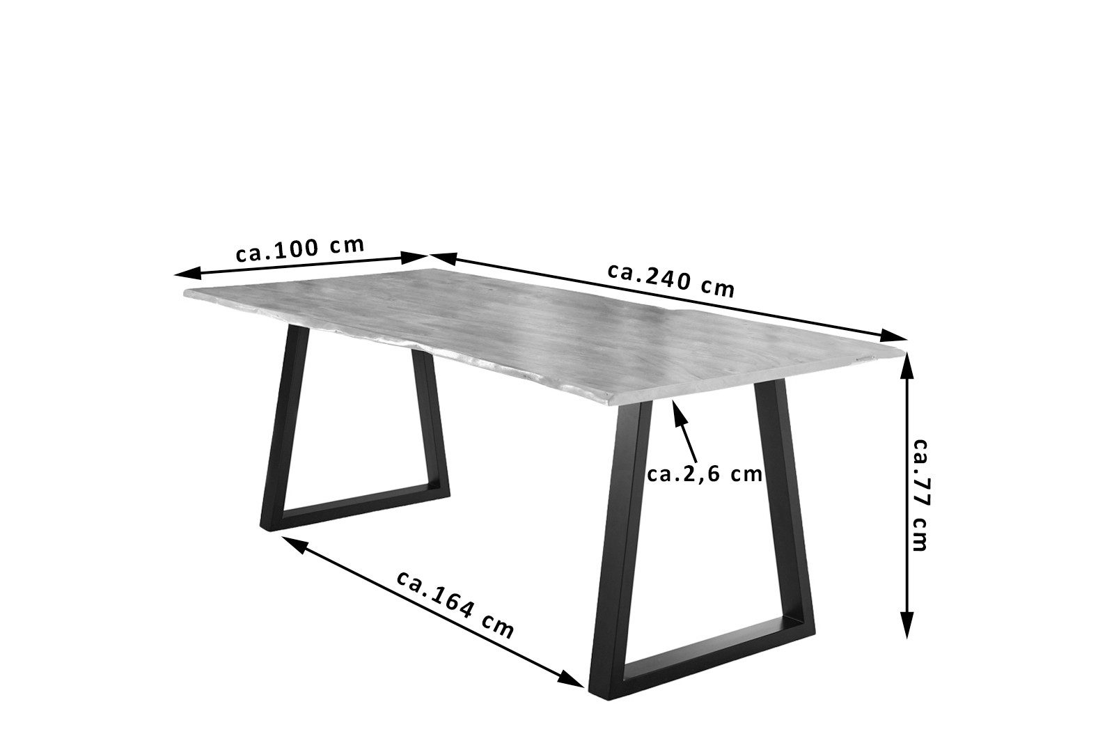 SAM® Baumkantentisch Malo, natürliche Baumkante, Massivholz günstig online kaufen