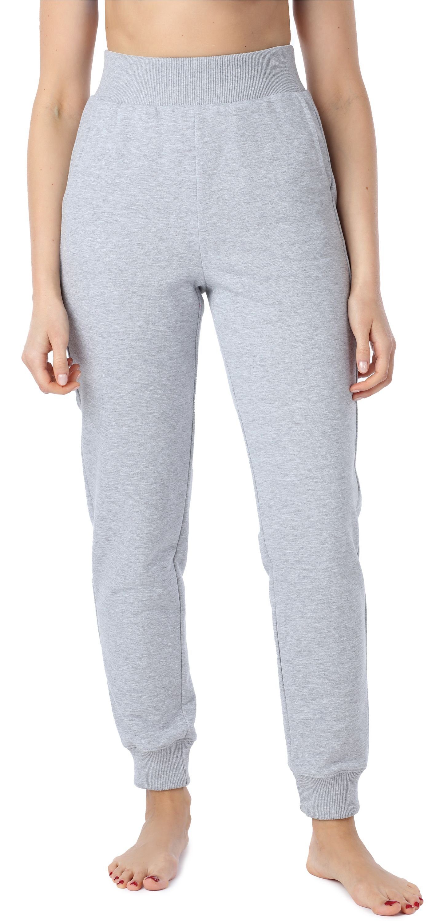 Bellivalini Jogginghose Sporthose Damen aus Baumwolle Jogginghose lang hohe Taille BLV50-209 (1-tlg) elastischer Bund