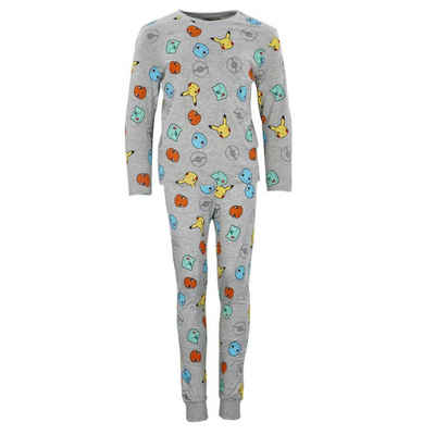 POKÉMON Schlafanzug Pokemon Pikachu and Friends Kinder langarm Pyjama