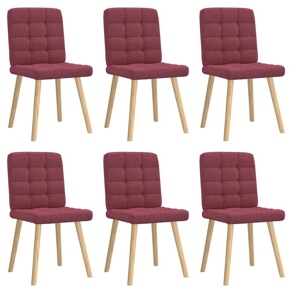 vidaXL Esszimmerstuhl Esszimmerstühle 6 Stk. Weinrot günstig online kaufen