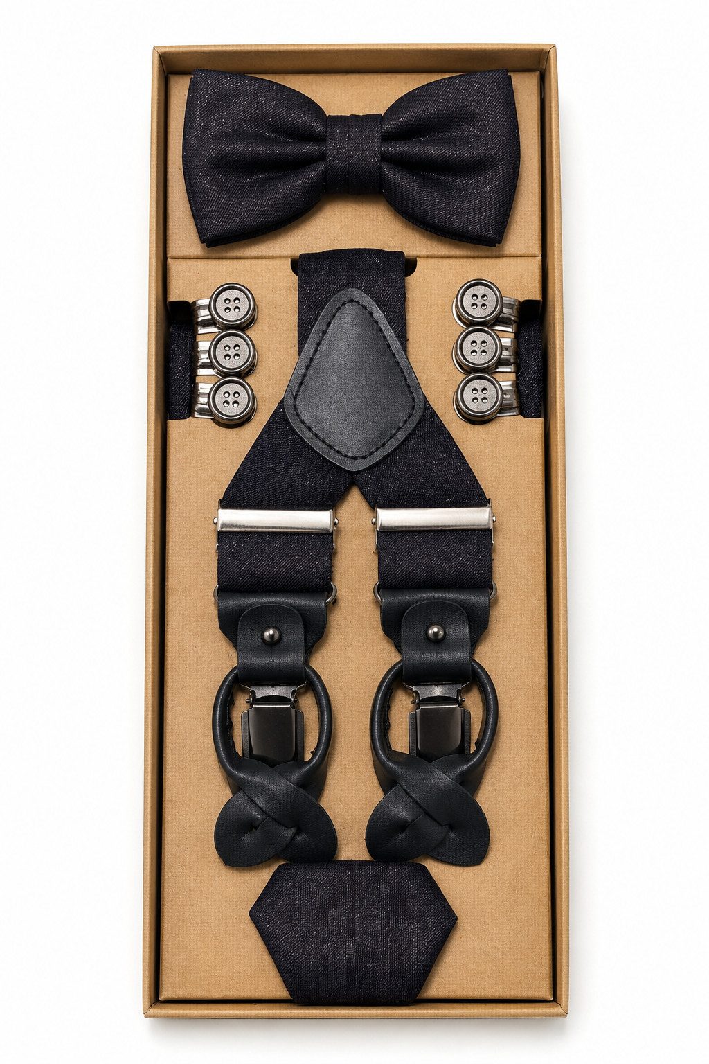 Prince Bowtie Hosenträger - Set Hosenträger Fliege - elegantes Set mit Fliege