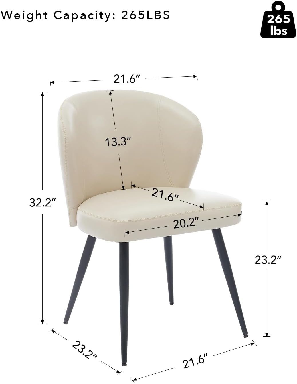 GarveeMore Esszimmerstuhl aus PU-Leder,moderne Esszimmer und günstig online kaufen