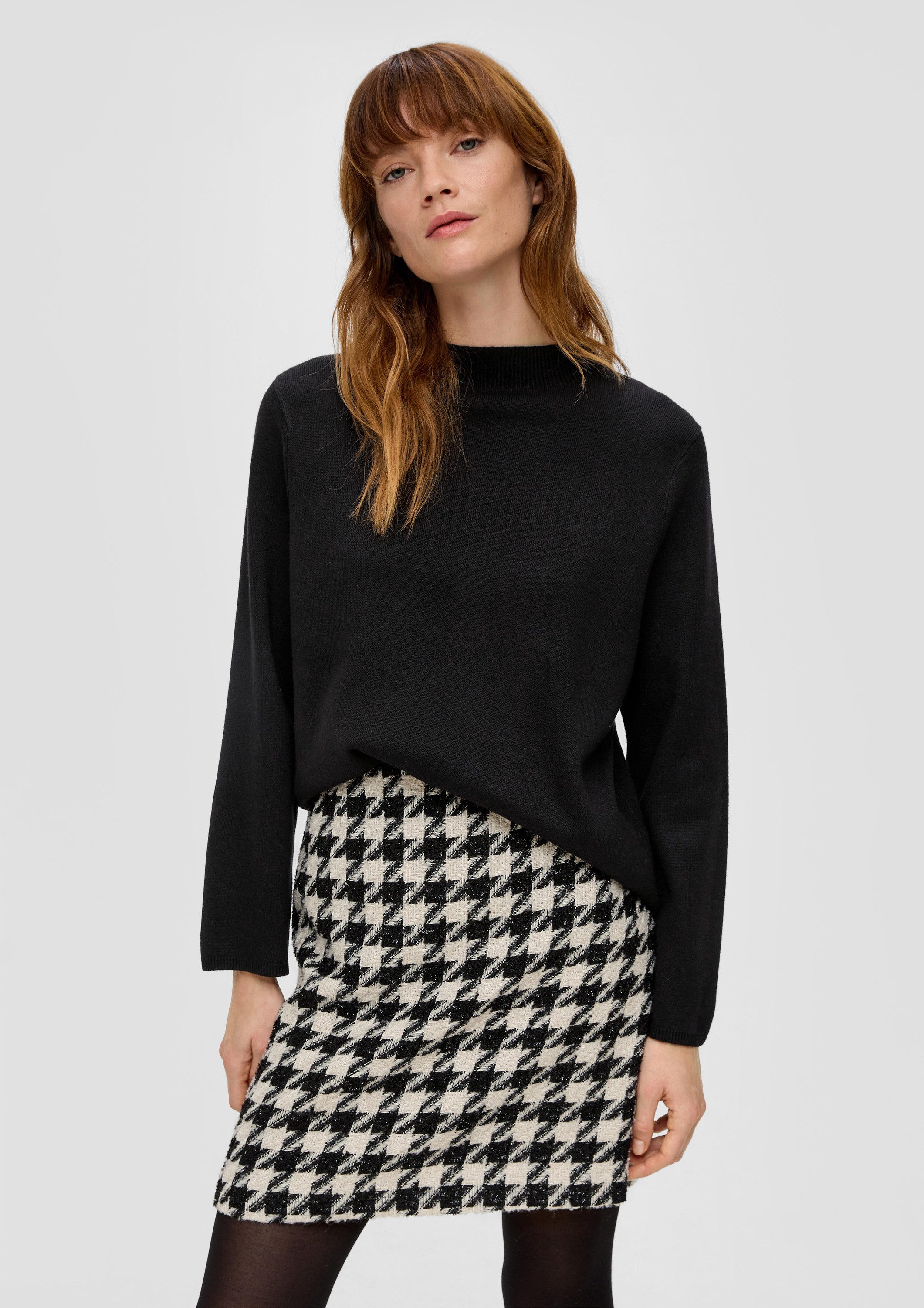 s.Oliver Longpullover Strickpullover Strickpullover aus Viskosemix günstig online kaufen