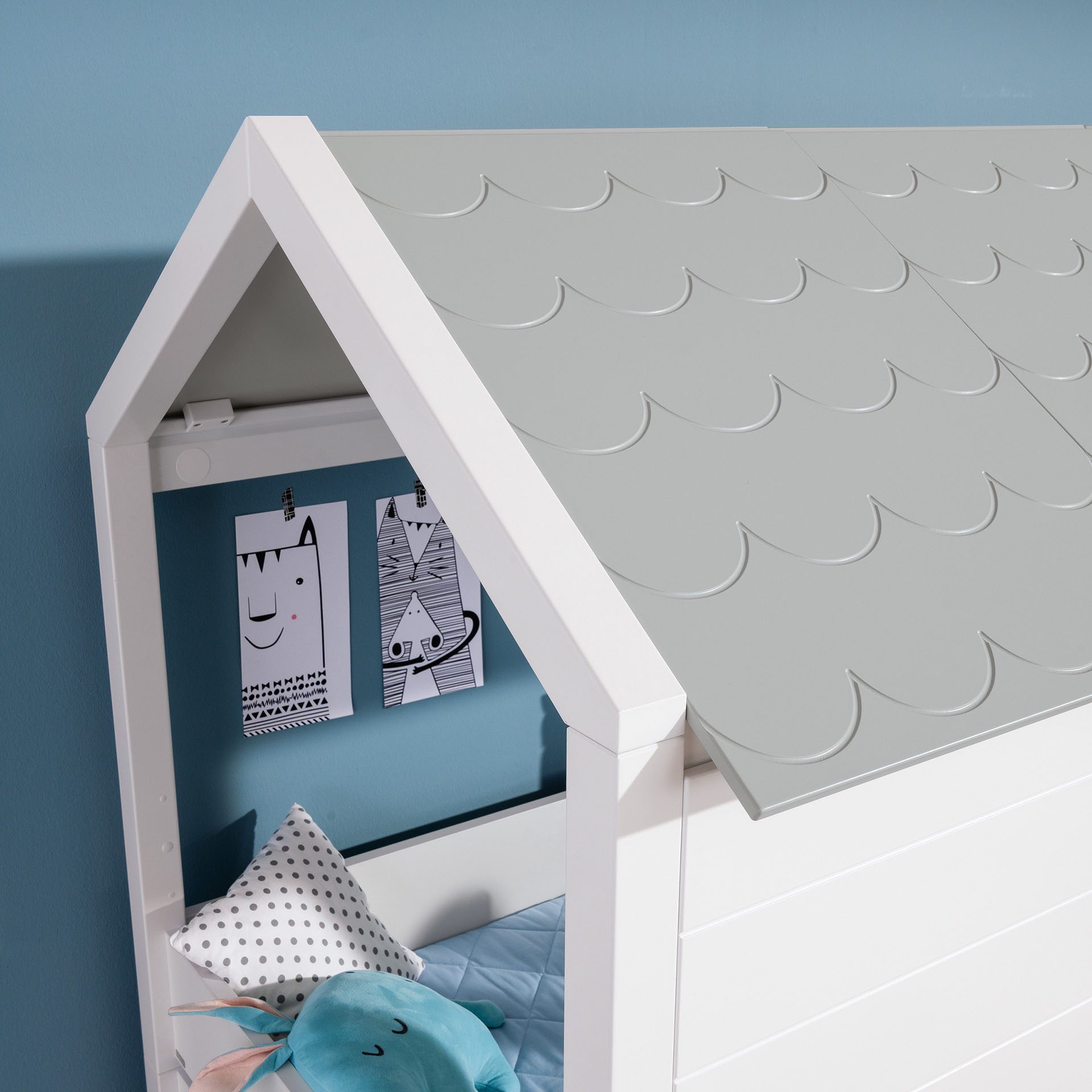 PAIDI Spielbett-Dachelement TINY HOUSE, (Set, 2er-Set), individuell verstellbar, patentierter PAIDI-Sicherheitsverschluss