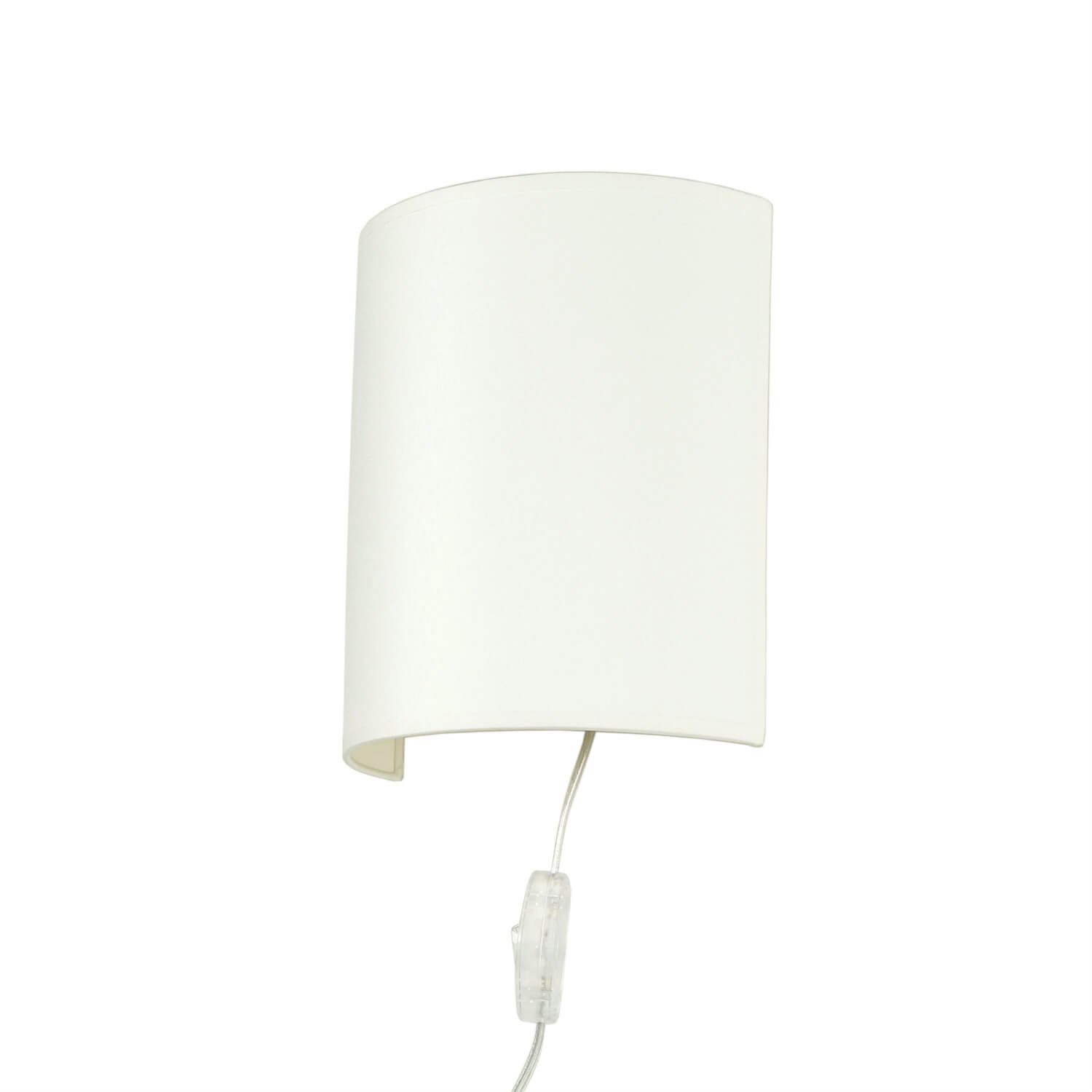 Licht-Erlebnisse Wandleuchte ALICE, ohne Leuchtmittel, Wandlampe mit Schalter Weiß Stoff Loft Design E27 elegant Schlafzimmer