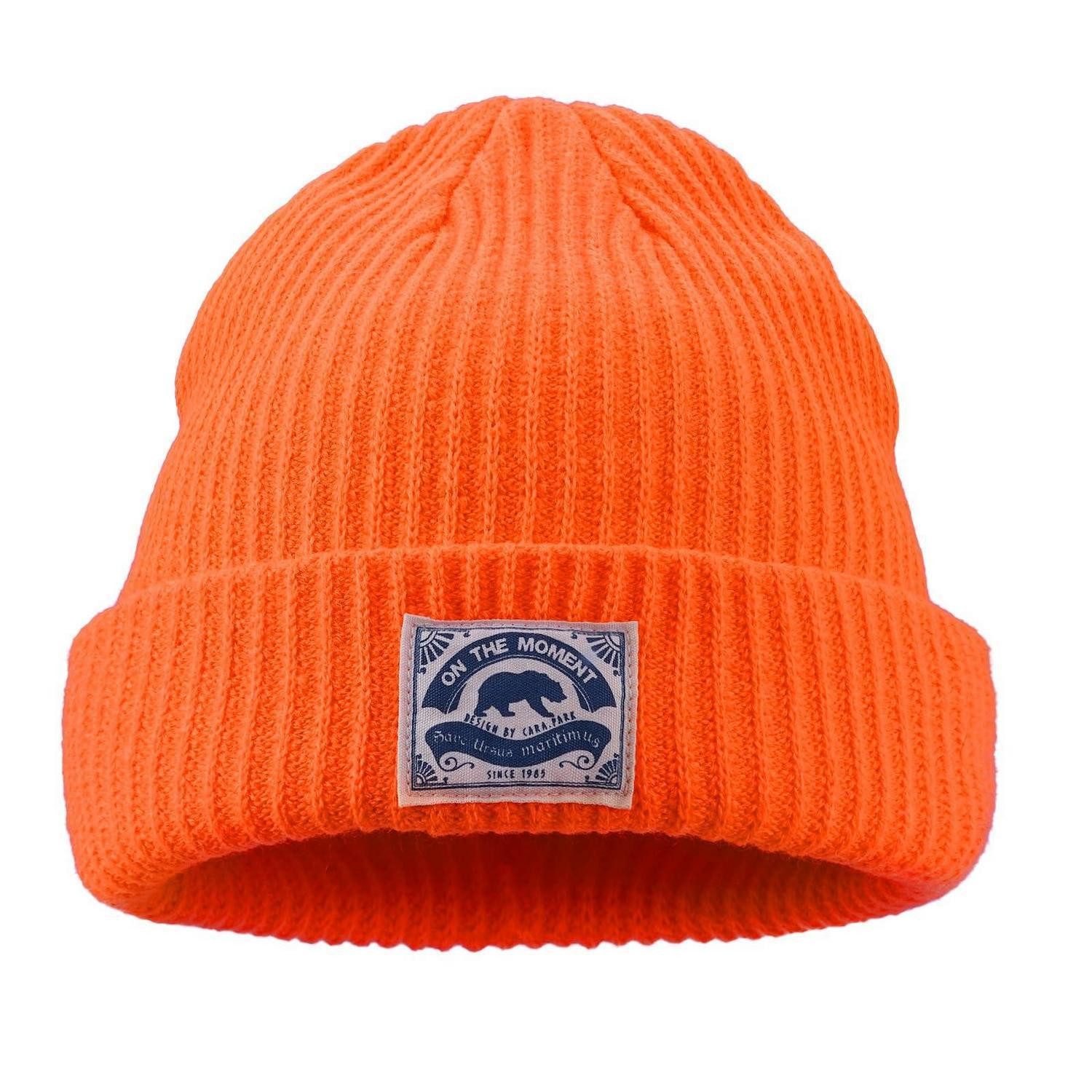 LuxusKollektion Strickmütze Strickmütze Beanie Einheitsgröße Orange (1-St)