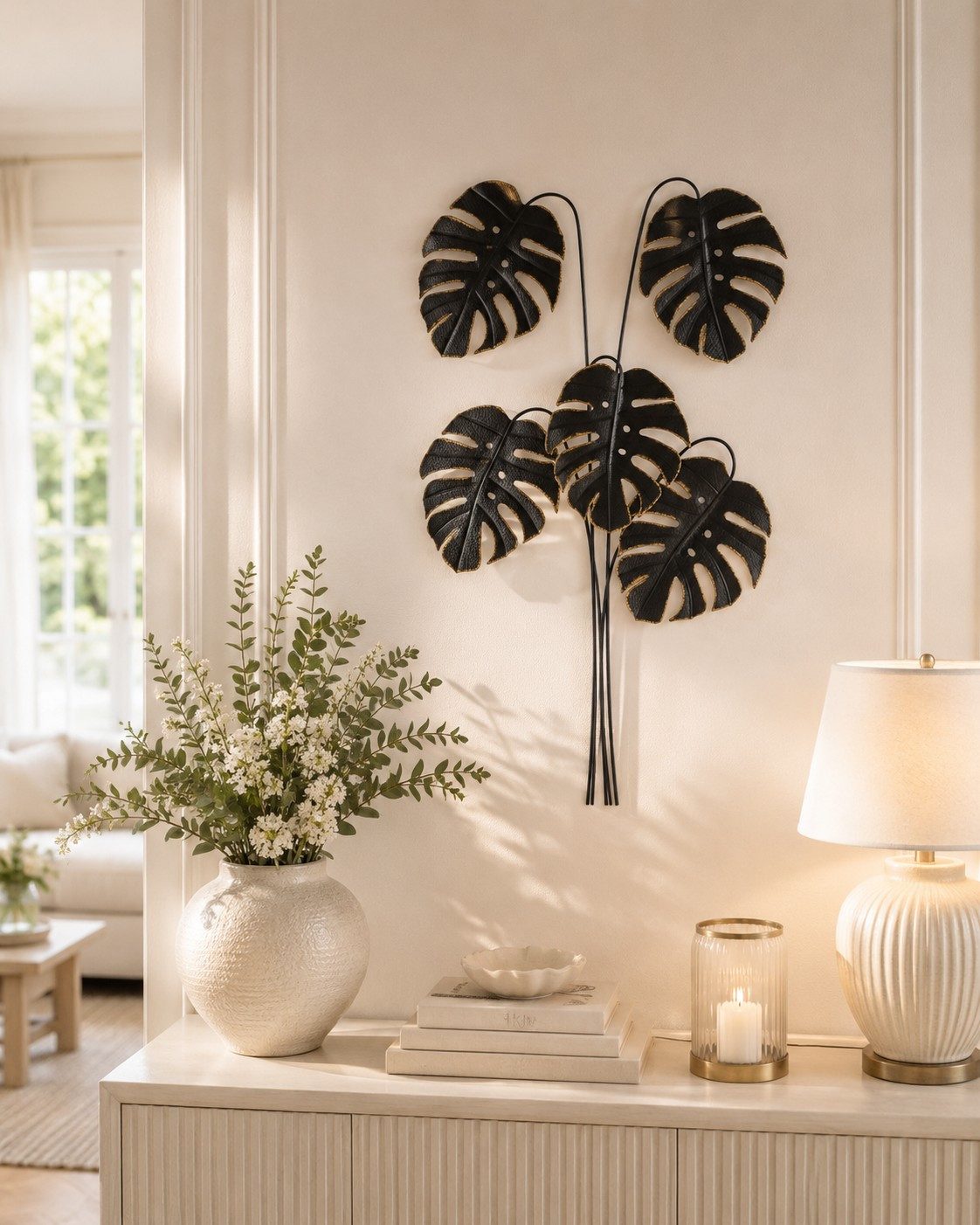 moebel-direkt-online Wanddekoobjekt Wandschmuck "Monstera" aus Metall