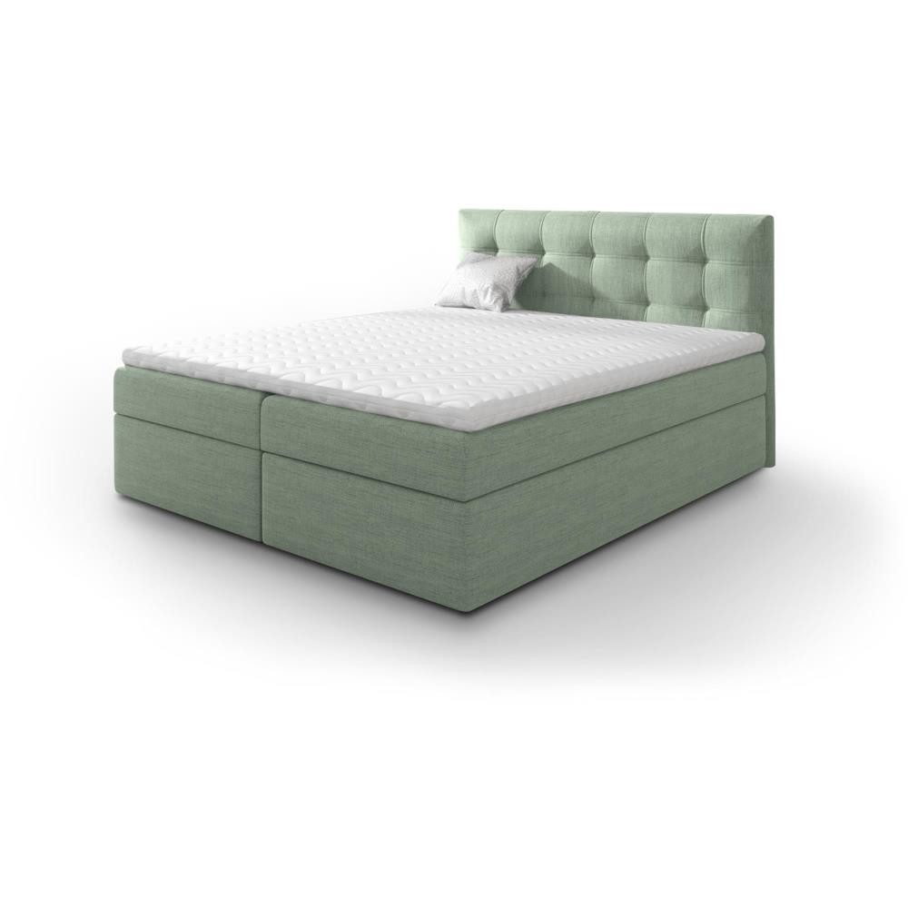 Beautysofa Boxspringbett Kontinentales mit Bettkasten TOPIQ (Bett für Schla günstig online kaufen