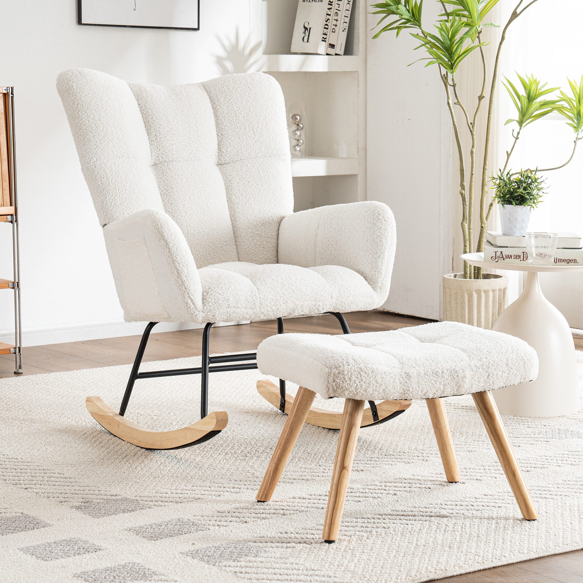HAUSS SPOLE Schaukelstuhl Ergonomisch inklusive Fußhocker, günstig online kaufen