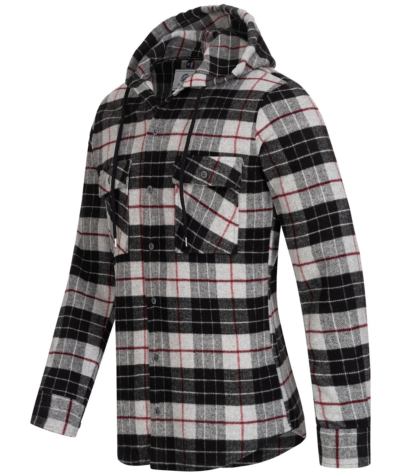 Rock Creek Flanellhemd Herren Hemd Flanellhemd mit Kapuze H-255